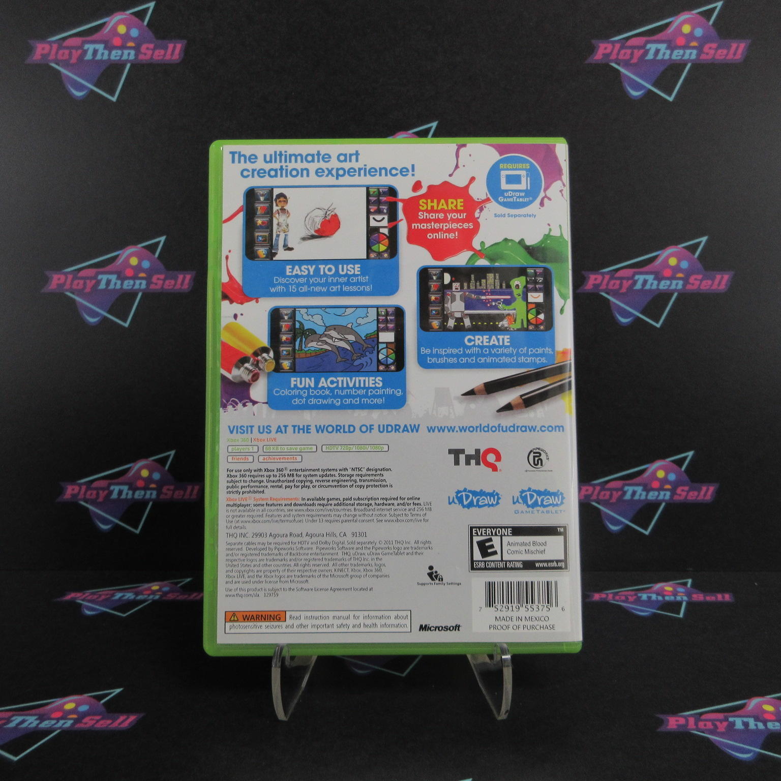 uDraw Studio Instant Artist Xbox 360 Software Only Complete  - 1 Year Warranty..