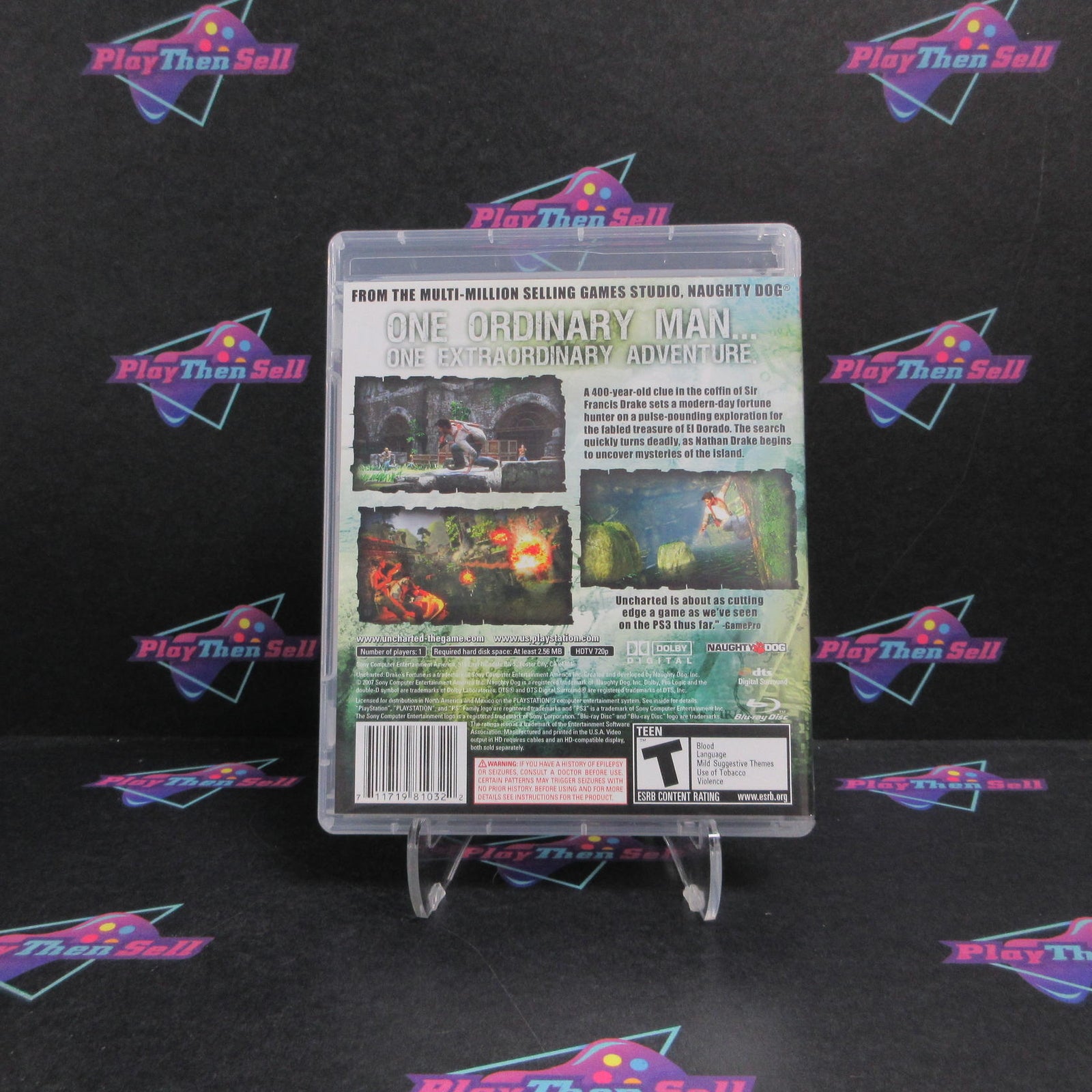 Uncharted Drake's Fortune PS3 PlayStation 3 + Reg Card Complete  - 1 Year Warr..