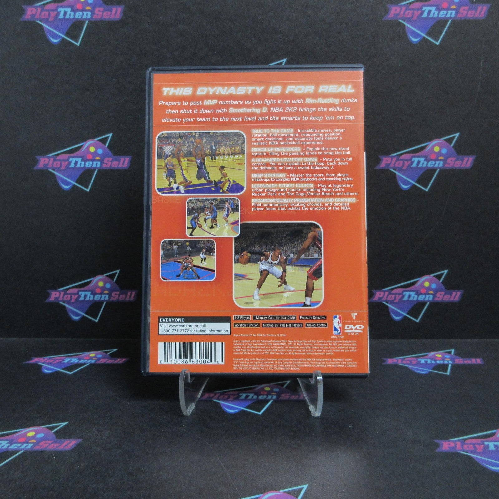 NBA 2K2 PS2 PlayStation 2 + Reg Card Complete - 1 Year Warranty EX Cond