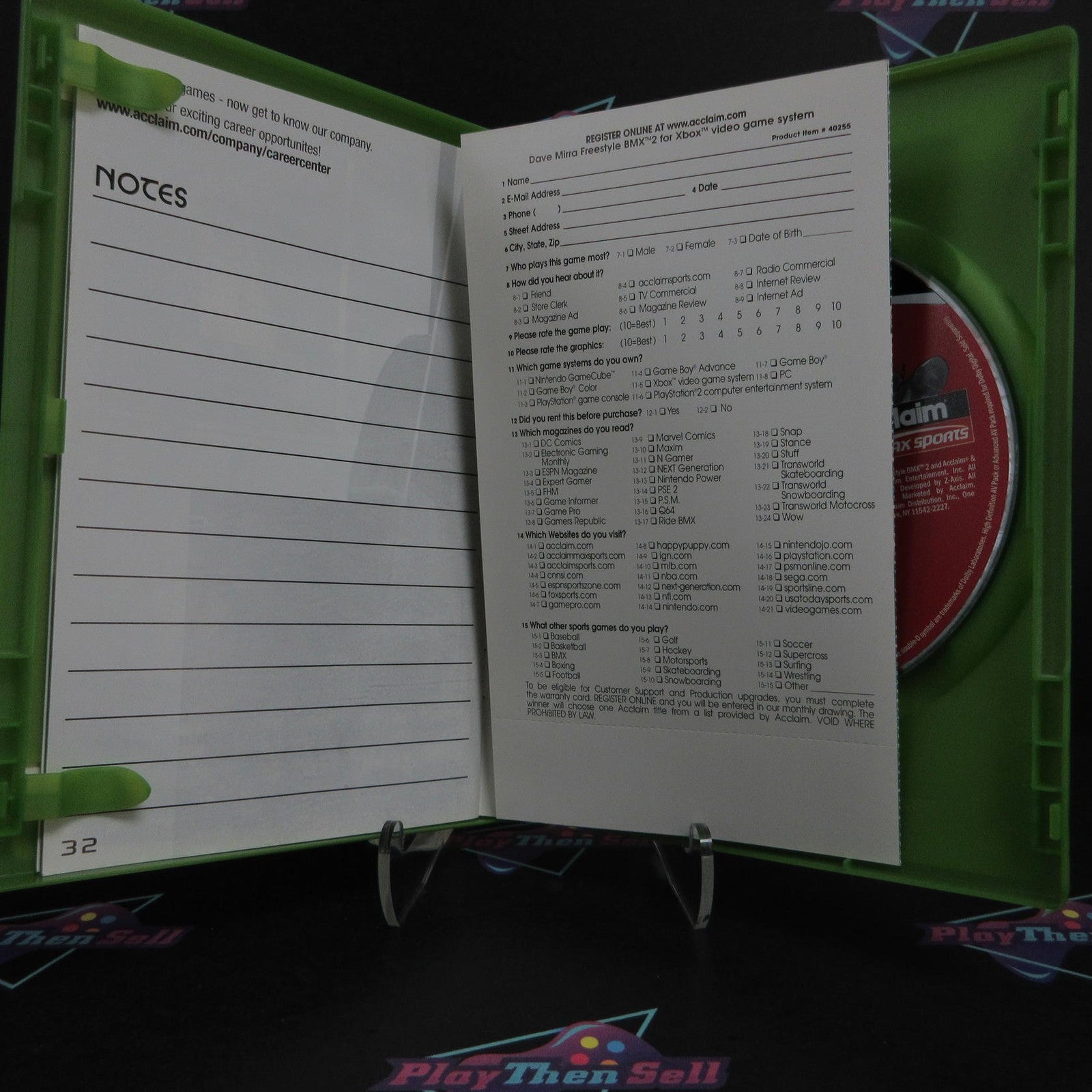 Dave Mirra Freestyle BMX 2 Xbox + Reg Card Complete - 1 Year Warranty VG