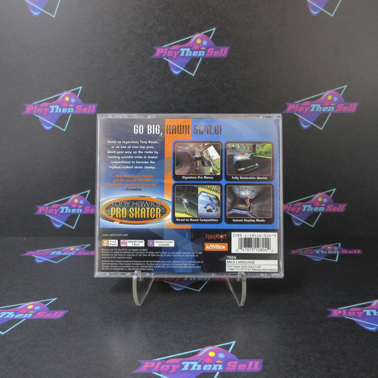 Tony Hawk's Pro Skater PS1 PlayStation 1 + Reg Card Complete  - 1 Year Warrant..