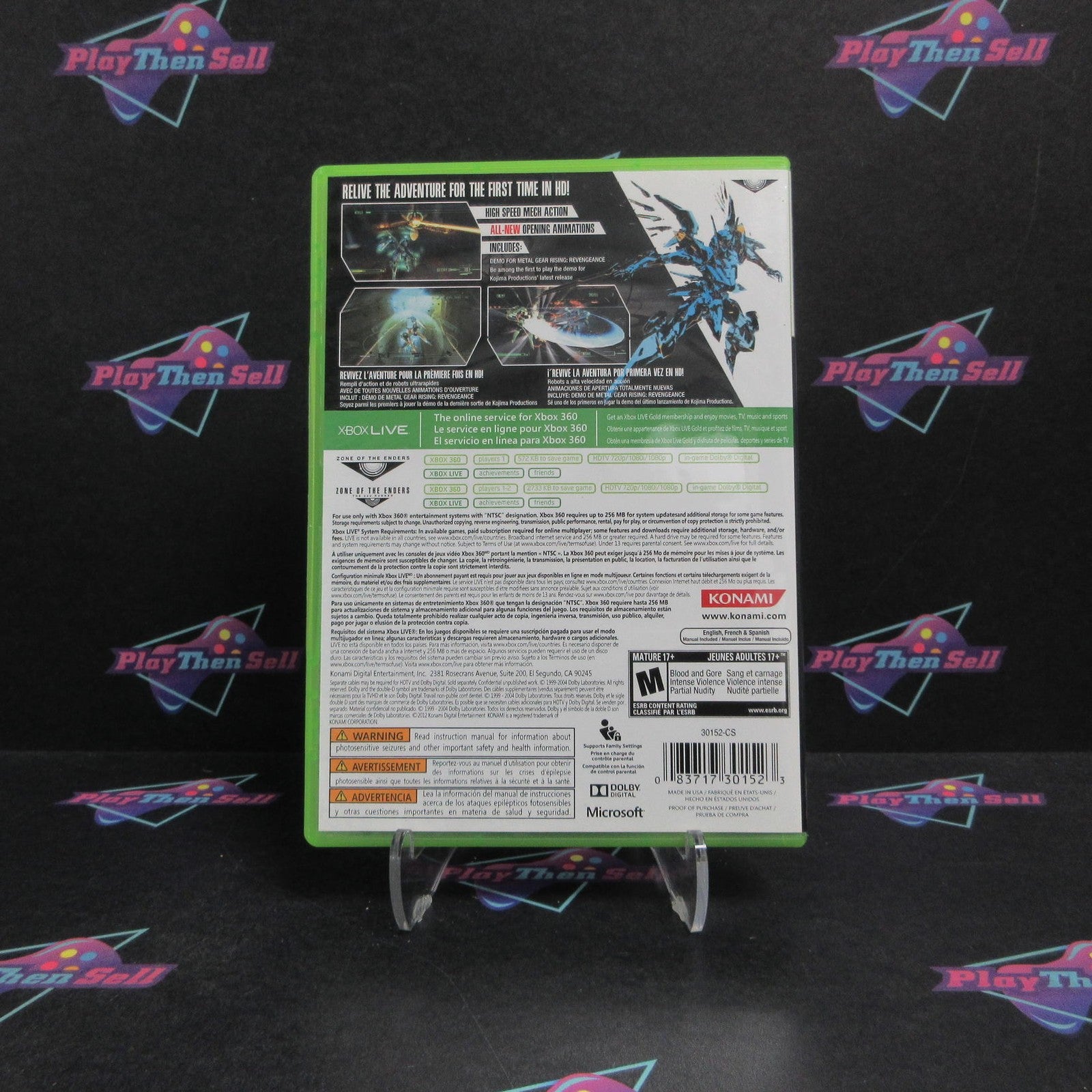 Zone of the Enders HD Collection Xbox 360 No Demo - 1 Year Warranty EX Cond