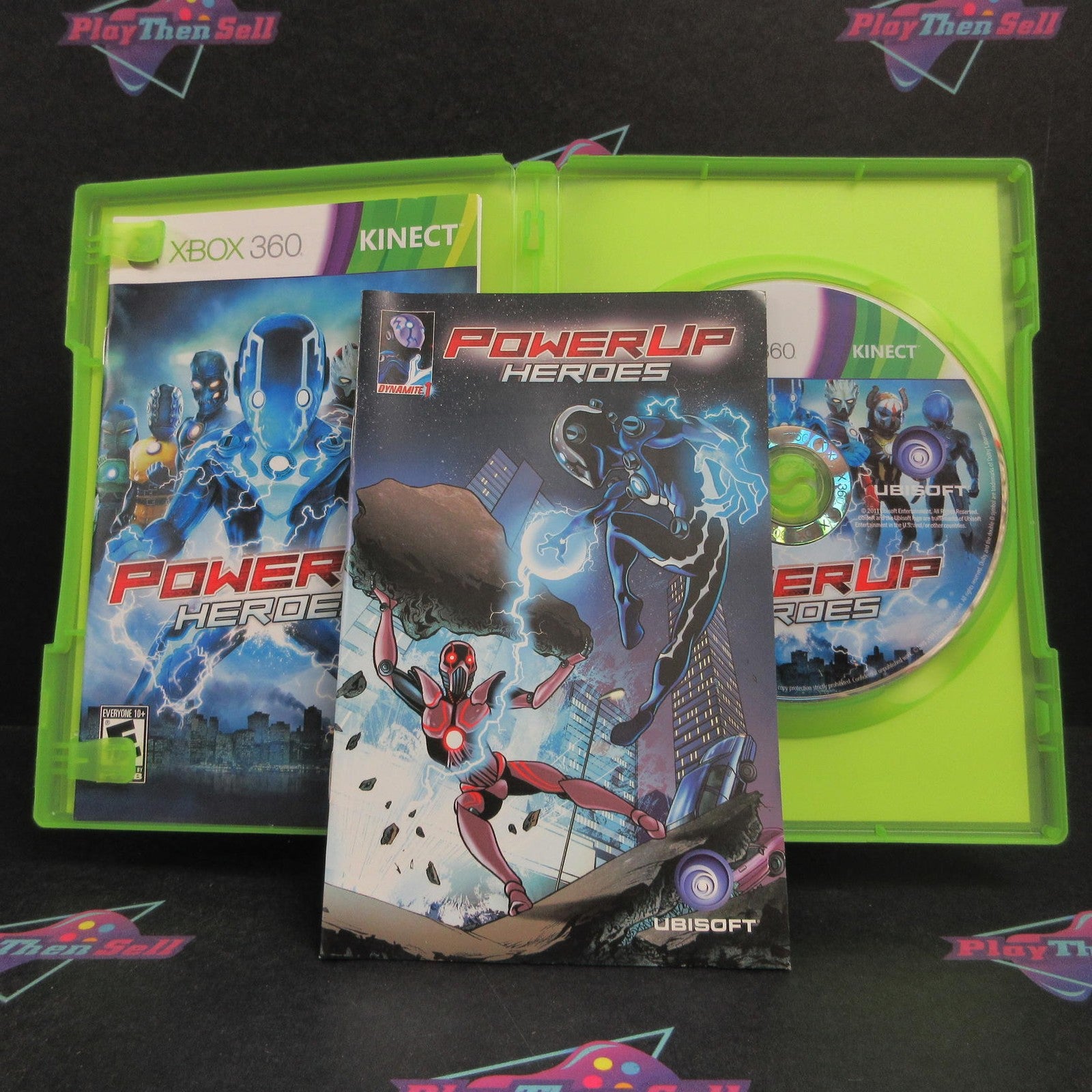 PowerUp Heroes Xbox 360 + Comic Complete - 1 Year Warranty EX Cond
