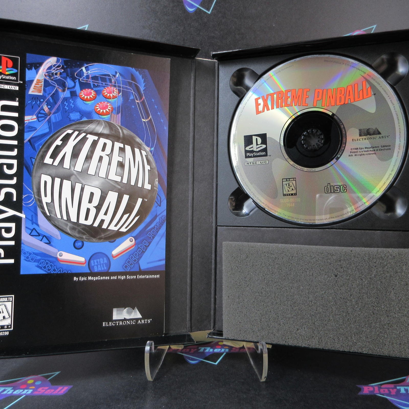 Extreme Pinball + Reg Card PS1 PlayStation 1 AD Long Box - (See Pics)