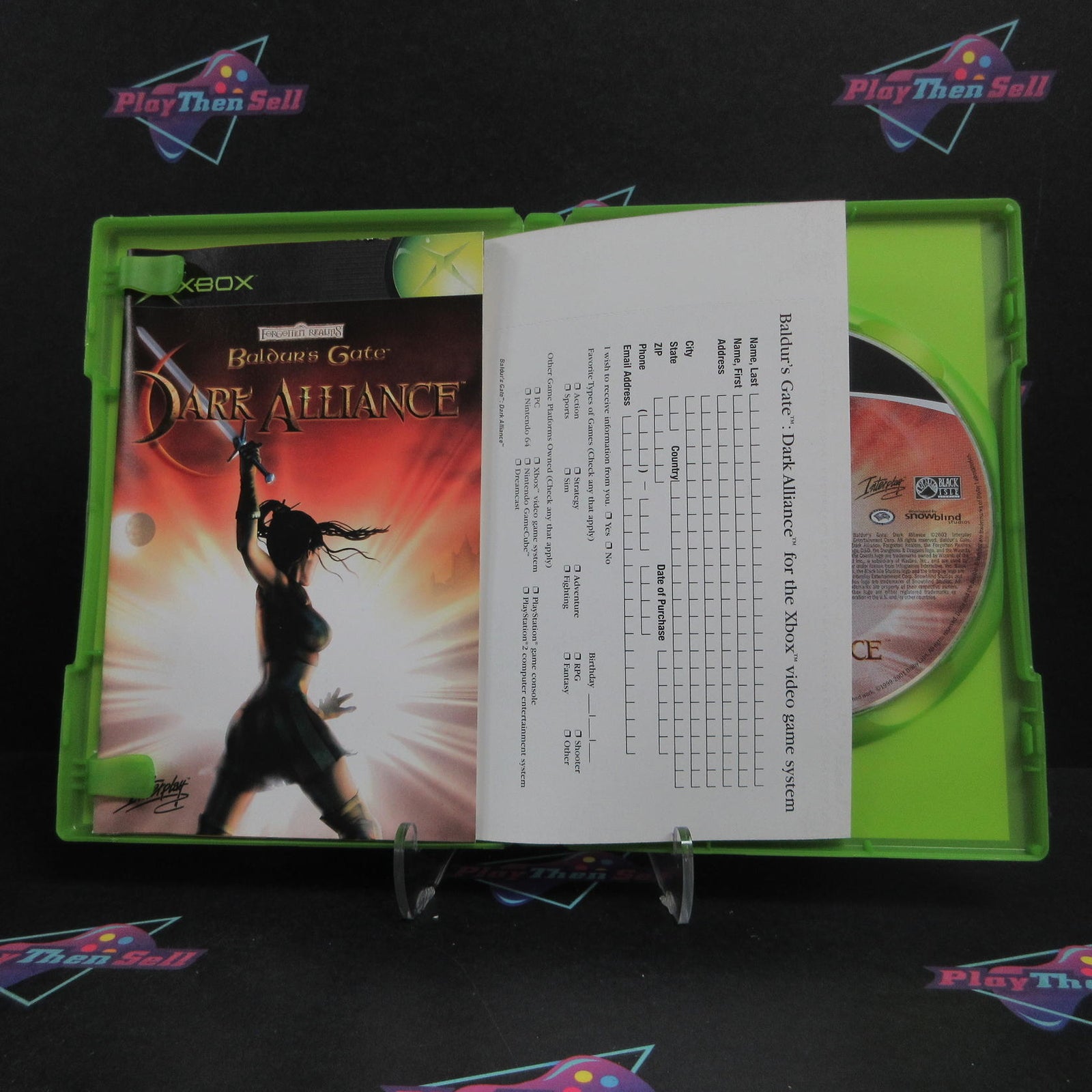 Baldur's Gate Dark Alliance Xbox + Reg Card Complete - 1 Year Warranty EX Cond