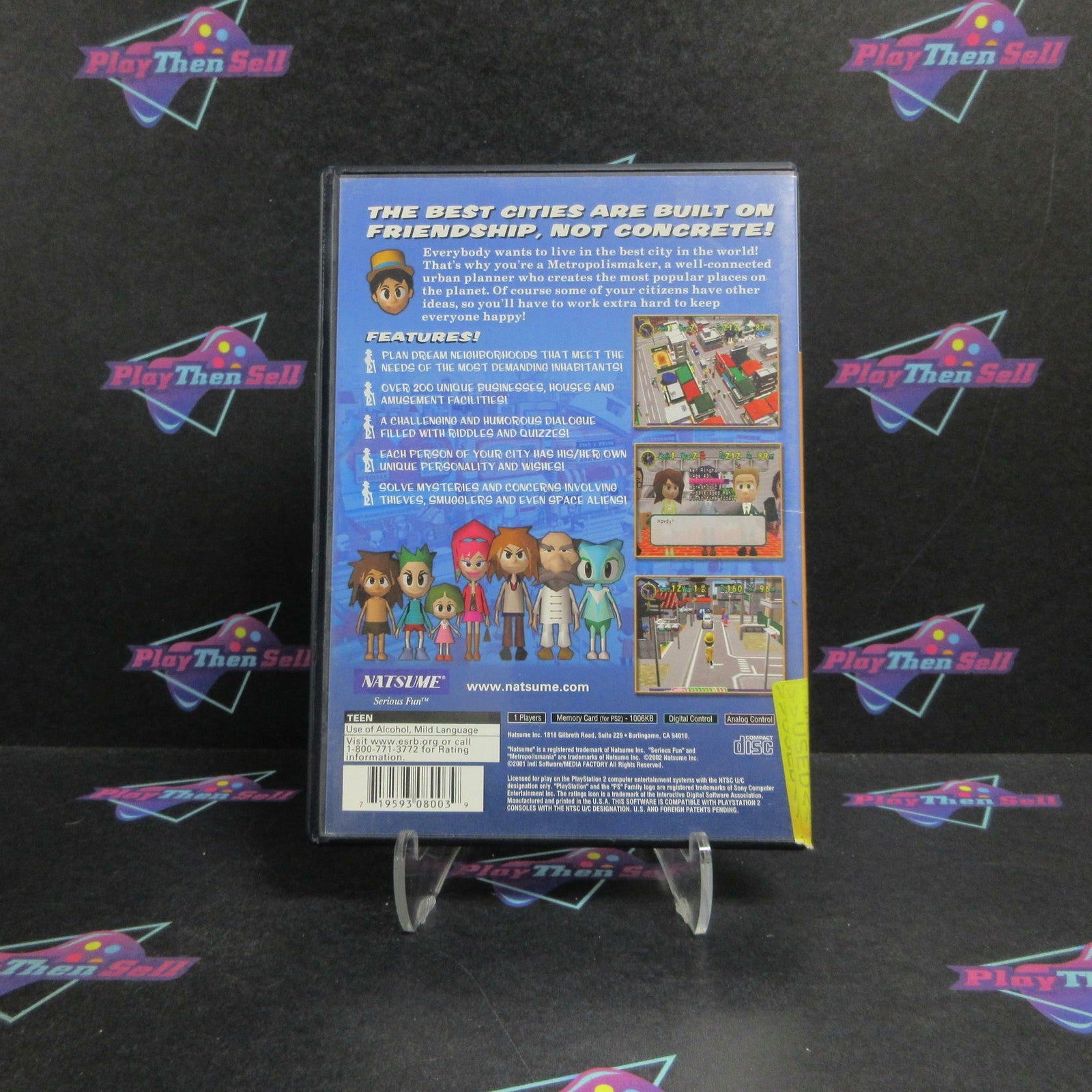 Metropolismania PlayStation 2 PS2 + Reg Card Complete - 1 Year Warranty VG