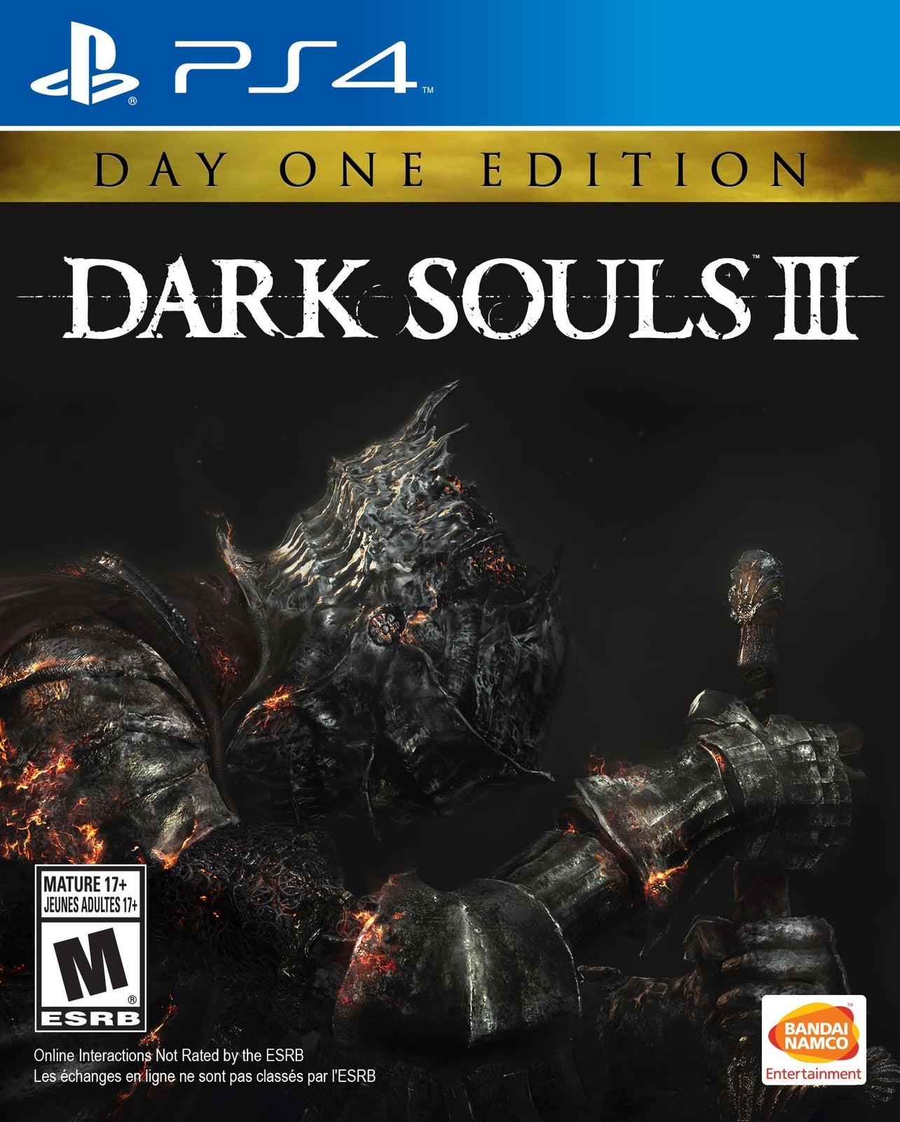 Dark Souls III Day One Edition PS4 PlayStation 4 + Sleeve/CD/Guide  - 1 Year W..
