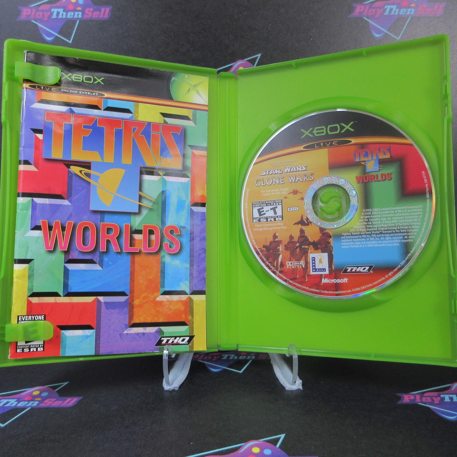 Star Wars The Clone Wars + Tetris Worlds Xbox Complete - 1 Year Warranty VG
