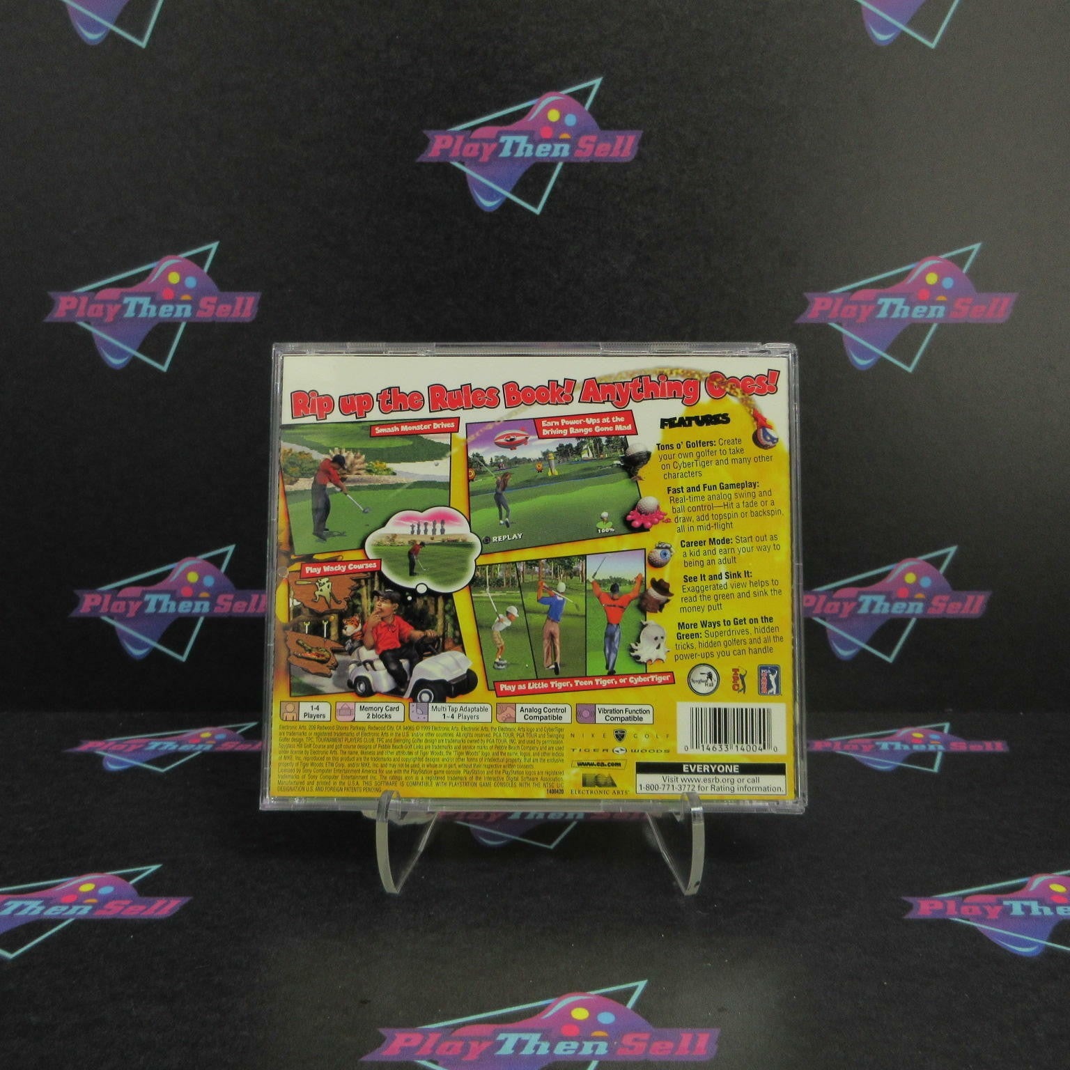 Cyber Tiger PS1 PlayStation 1 Complete - 1 Year Warranty EX Cond