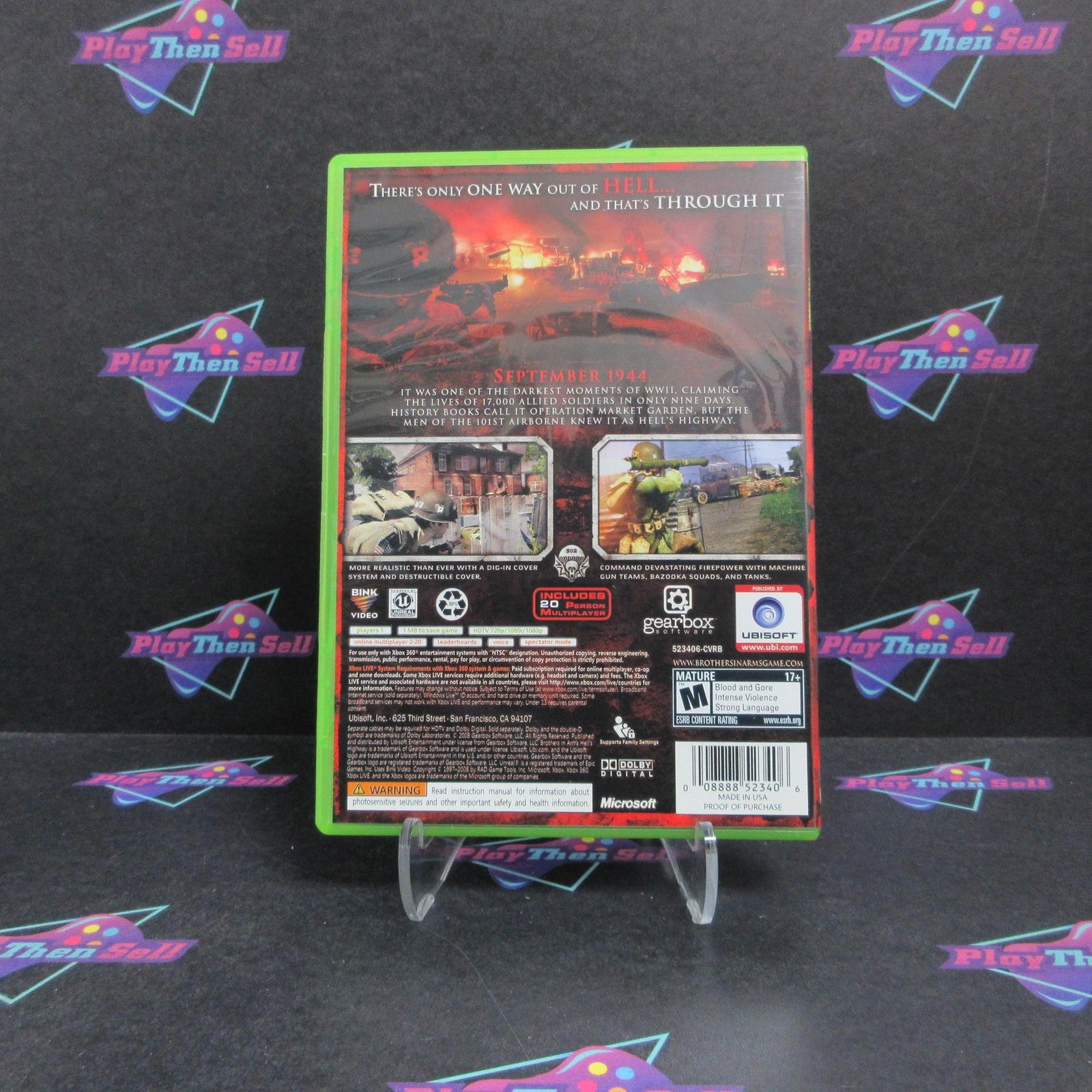 Brothers in Arms Hell's Highway Xbox 360 + Mini Guide Complete  - 1 Year Warra..