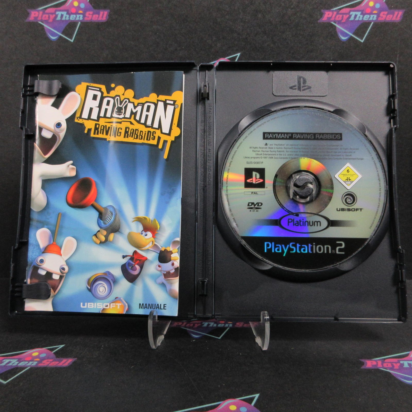 Rayman Raving Rabbids Platinum PS2 PlayStation 2 PAL Region Locked  - Complete..