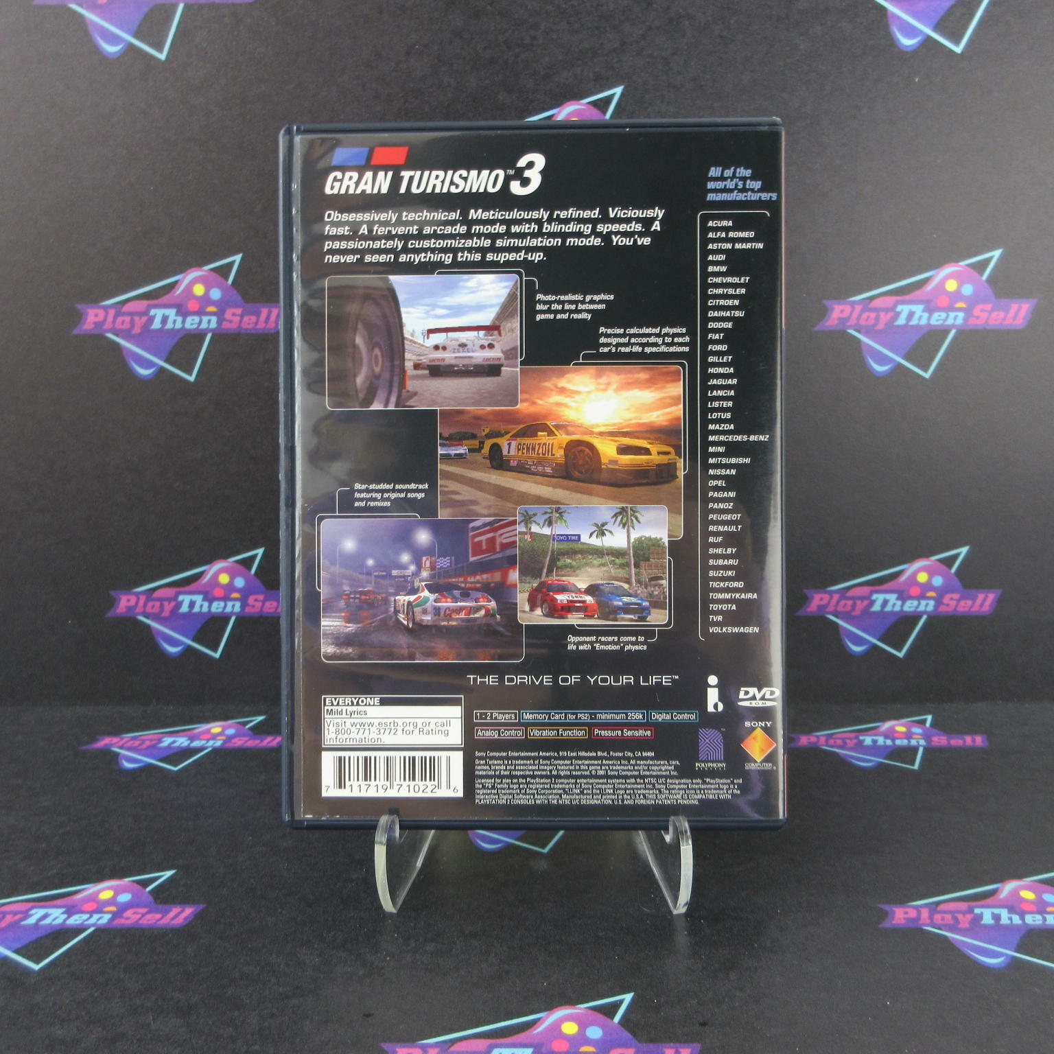 Gran Turismo 3 A-spec PS2 PlayStation 2 GH + Reg Card - Complete CIB