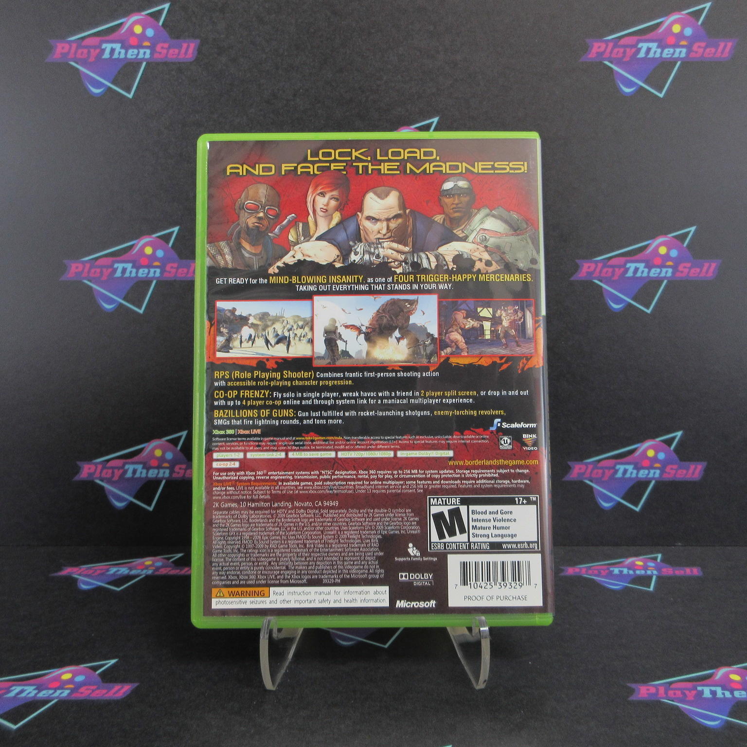 Borderlands Xbox 360 PH Complete - 1 Year Warranty EX Cond