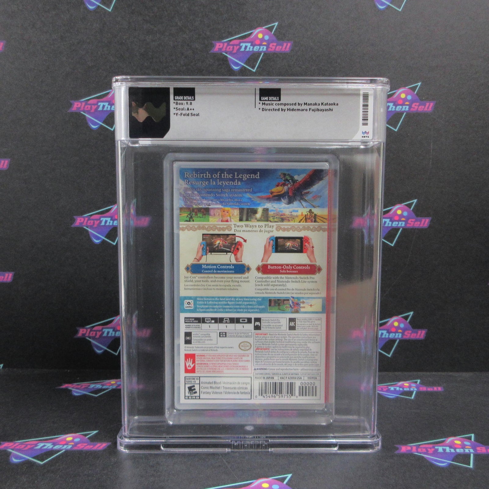 The Legend of Zelda Skyward Sword HD Nintendo Switch WATA Graded 9.8 A++ Seale..