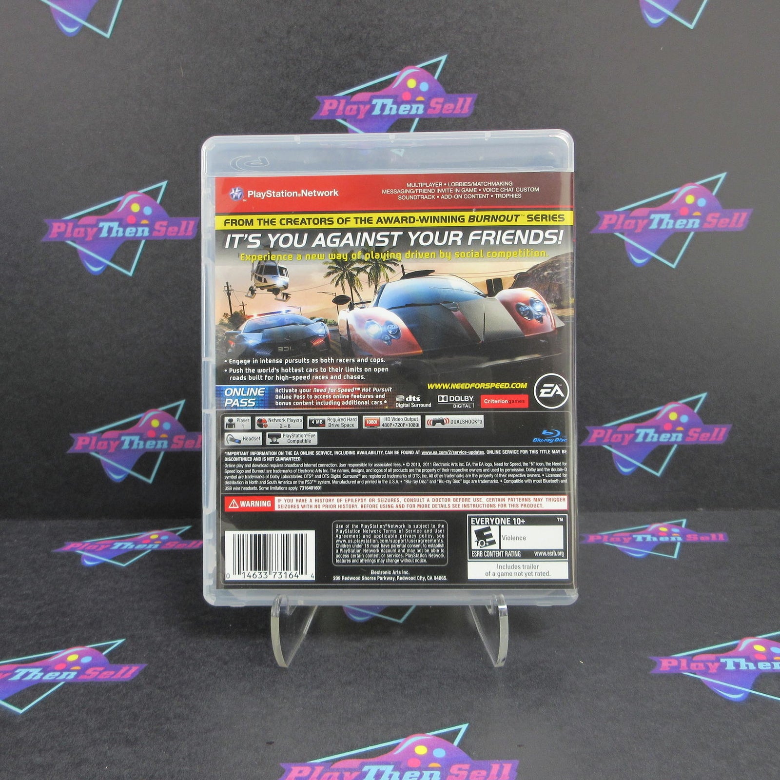Need for Speed Hot Pursuit PS3 PlayStation 3 GH Complete  - 1 Year Warranty EX..