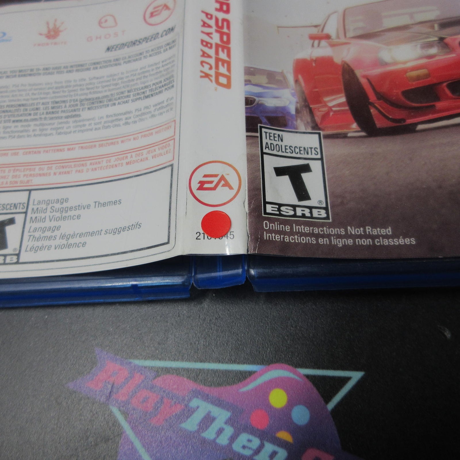 Need for Speed Payback PlayStation 4 PS4 - 1 Year Warranty VG