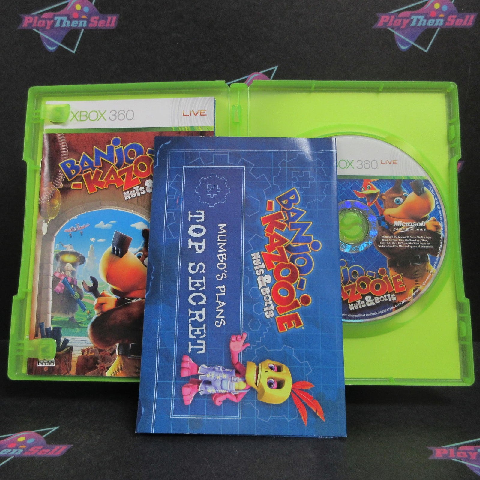Banjo-Kazooie Nuts & Bolts Xbox 360 + Poster Complete - 1 Year Warranty EX Cond