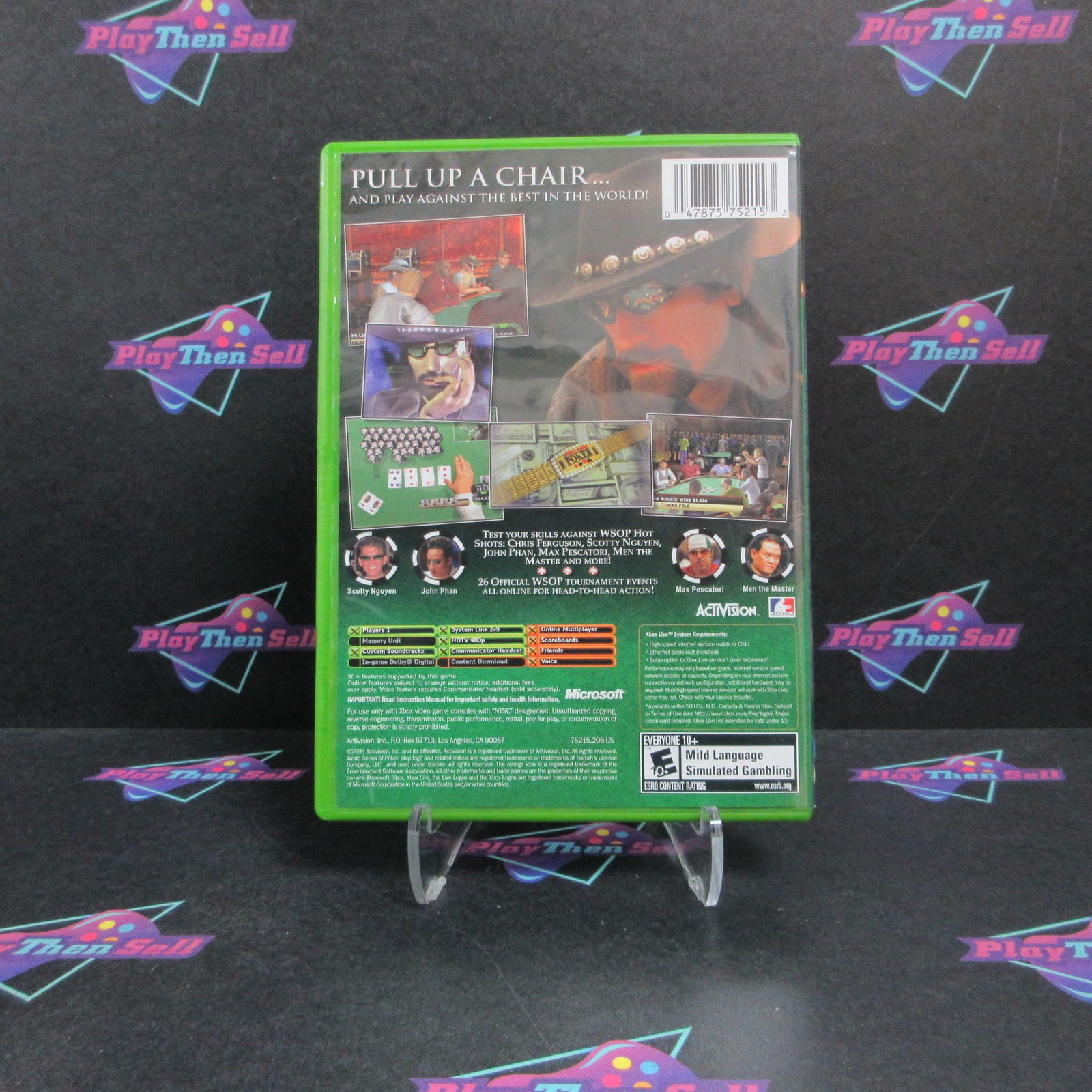 World Series of Poker Xbox + Reg Card / Sleeve Complete  - 1 Year Warranty EX ..