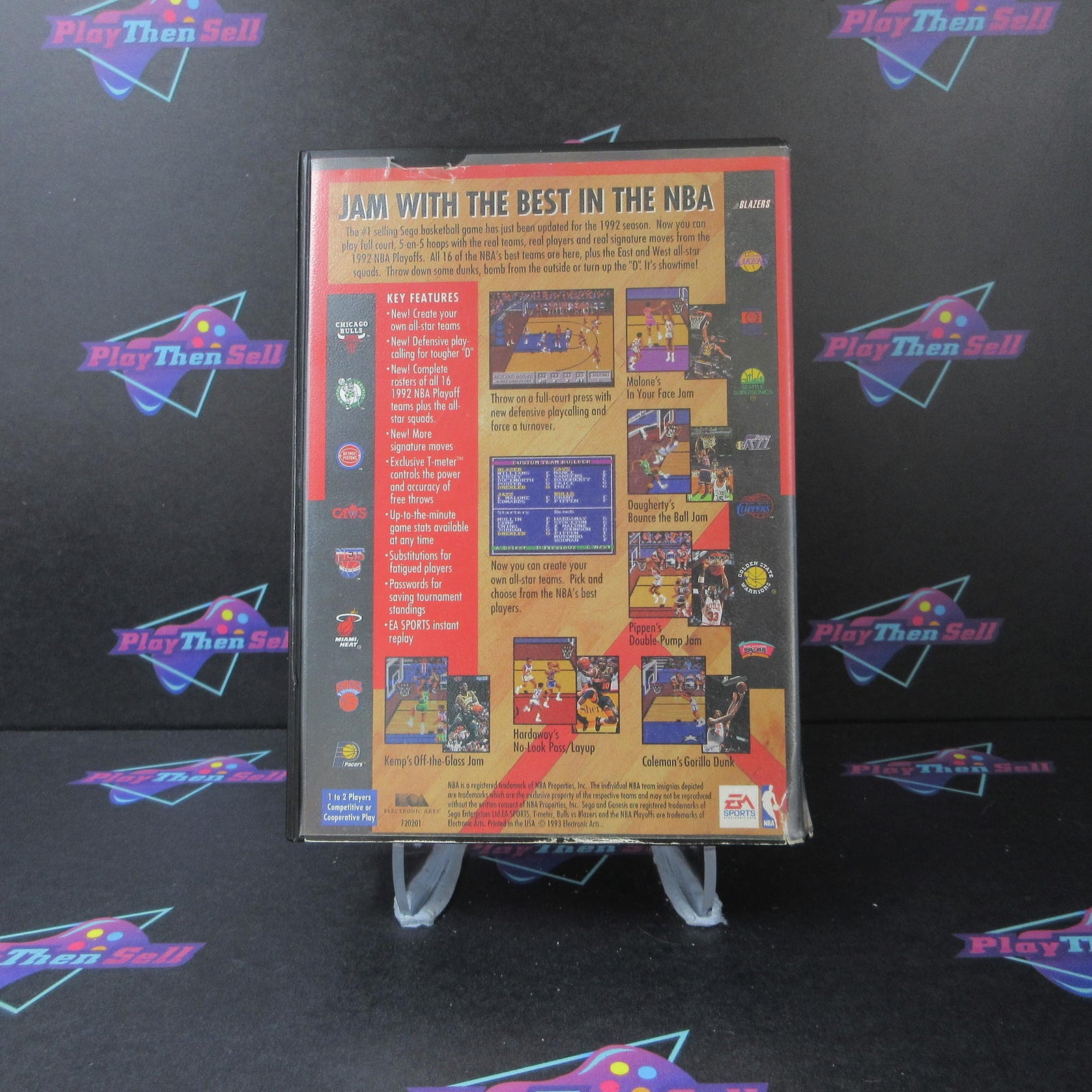 Bulls vs. Blazers and the NBA Playoffs Sega Genesis Boxed CIB  - 1 Year Warran..