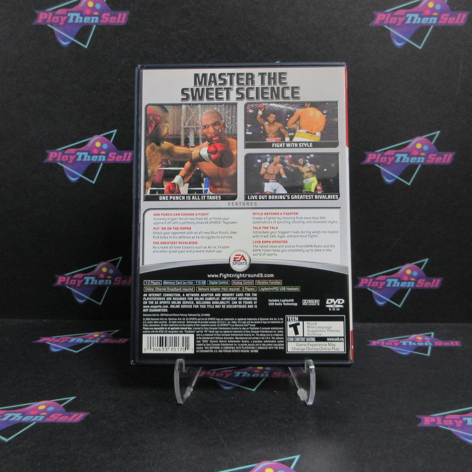 Fight Night Round 3 PS2 PlayStation 2 GH Complete - 1 Year Warranty EX Cond