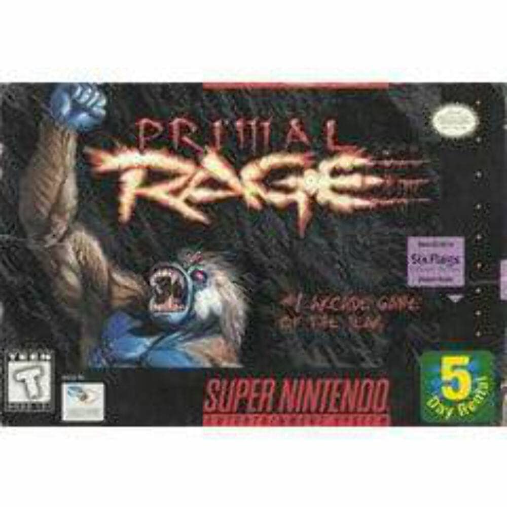 Primal Rage Super Nintendo SNES Cart Only Authentic / Tested - Very Good