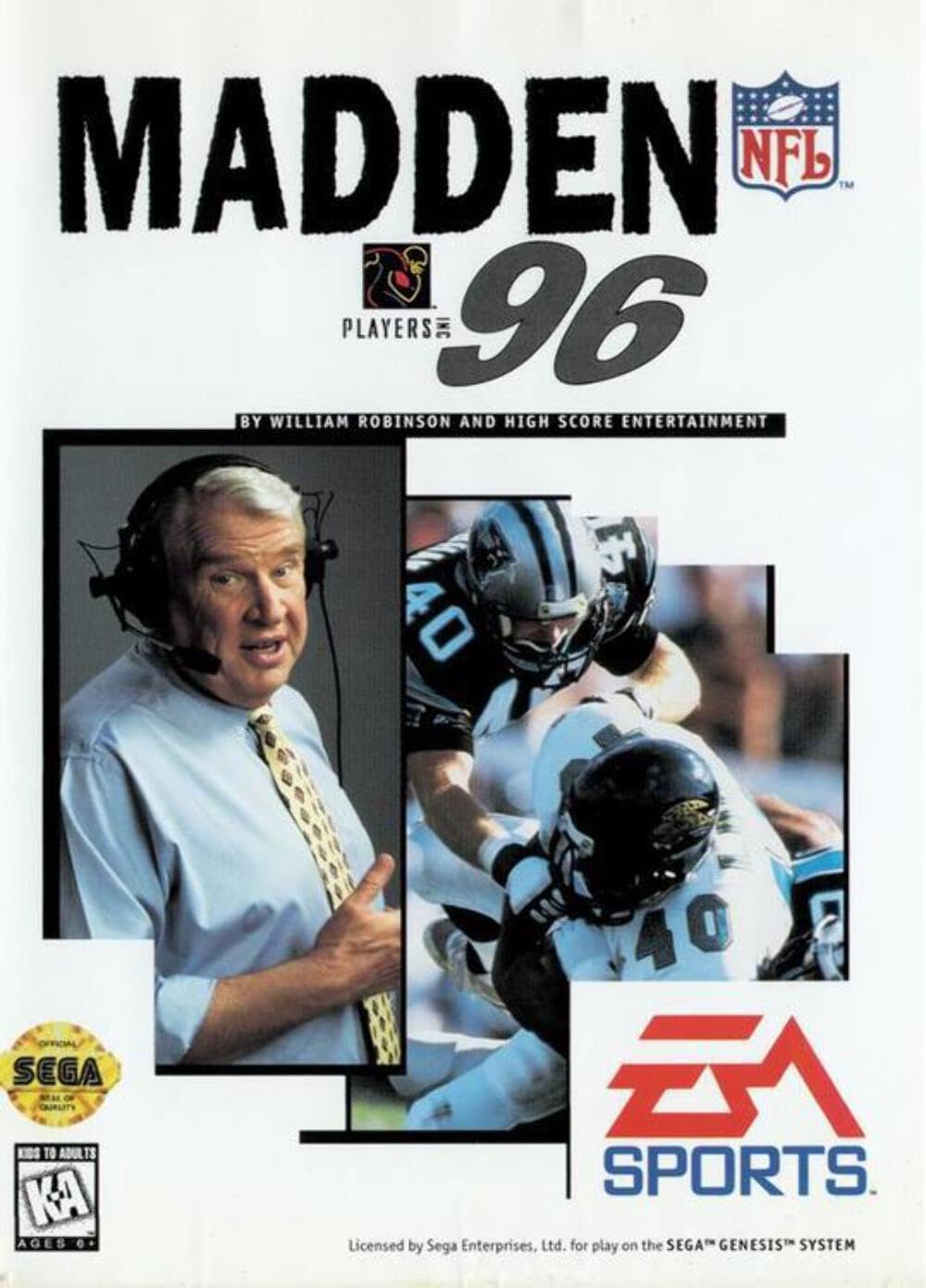 Madden 96 Football Sega Genesis + Reg Card / Poster Complete - Excellent