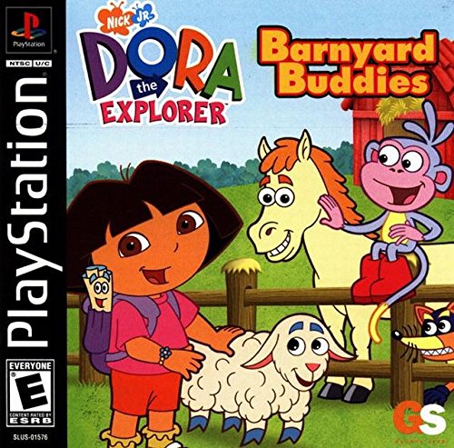 Dora the Explorer Barnyard Buddies PS1 PlayStation 1 + Reg Card - Like New