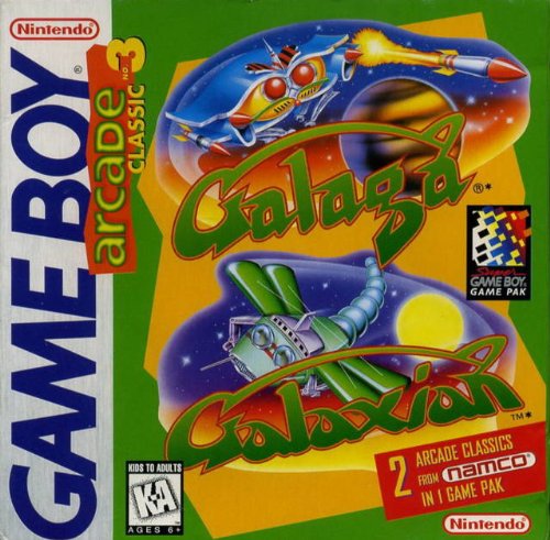 Arcade Classic 3 Galaga Galaxian Nintendo GameBoy Cart Only Authentic / Tested - Very Good