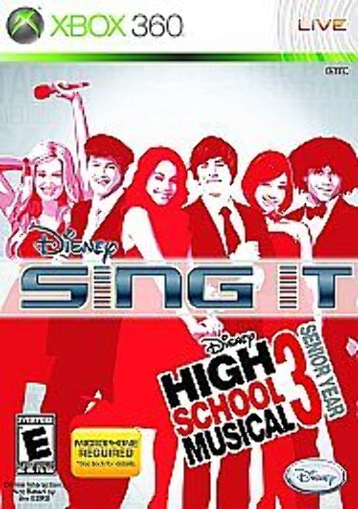 Sing It High School Musical 3 Senior Year Xbox 360 + Movie Ticket / Reg Card - Like New