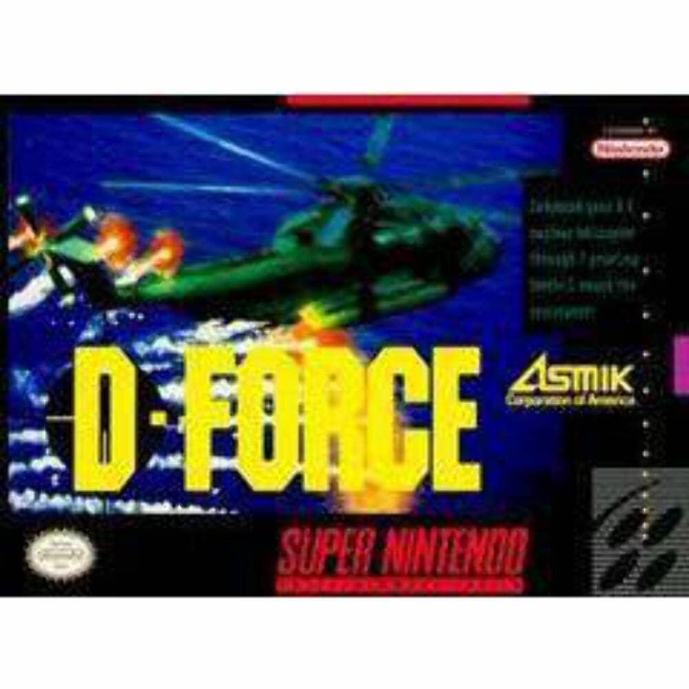 D-Force - Super Nintendo SNES Cartridge Only Authentic / Tested - Very Good