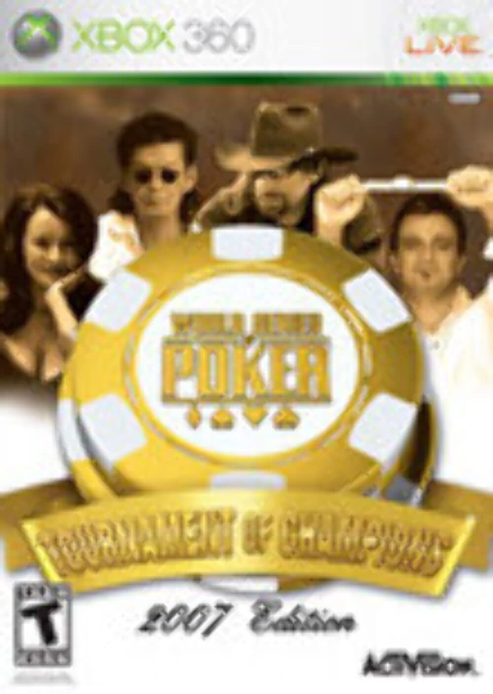 World Series of Poker Tournament of Champions 2007 Ed + Reg Card Xbox 360 AD CIB - Very Good