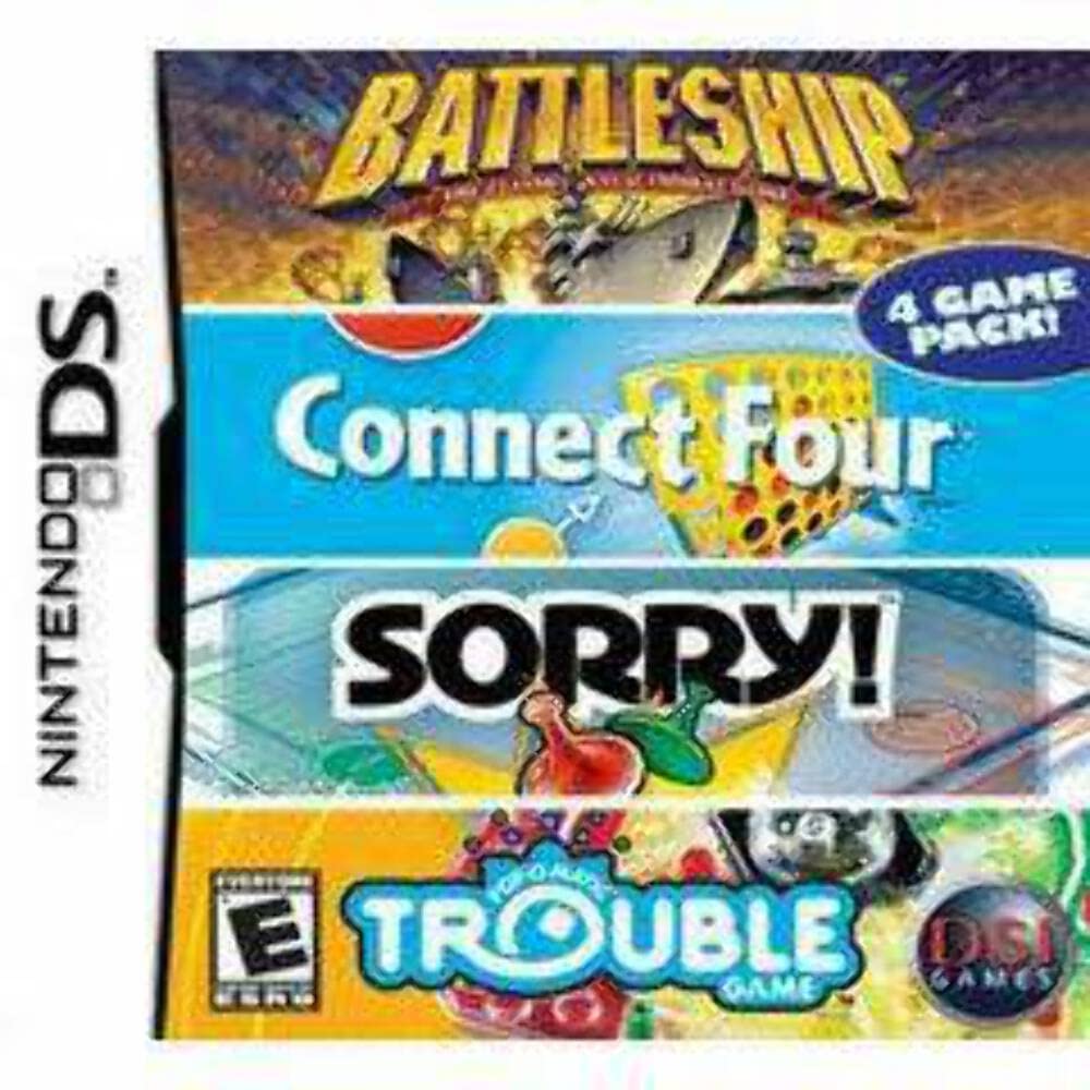 Battleship/Connect 4/Sorry/Trouble Nintendo DS Complete - Excellent