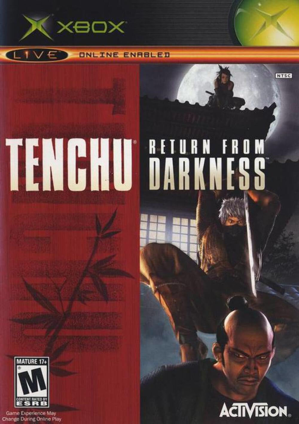 Tenchu Return From Darkness Xbox AD/NM - Very Good