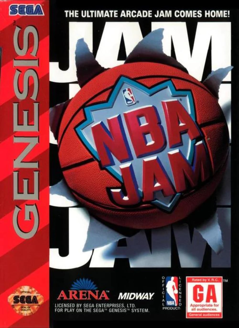 NBA Jam Sega Genesis Complete - - Excellent