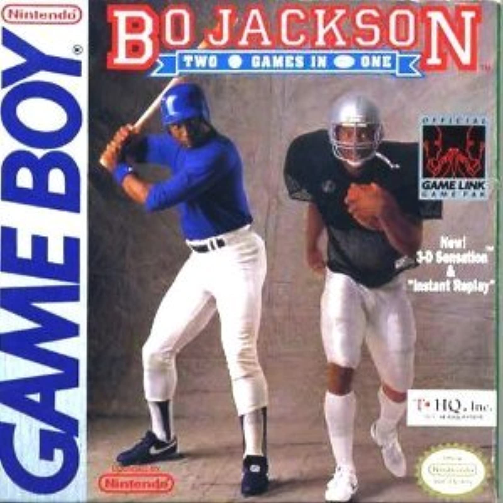 Bo Jackson Baseball and Football 2 Games in 1 Nintendo Gameboy - Excellent