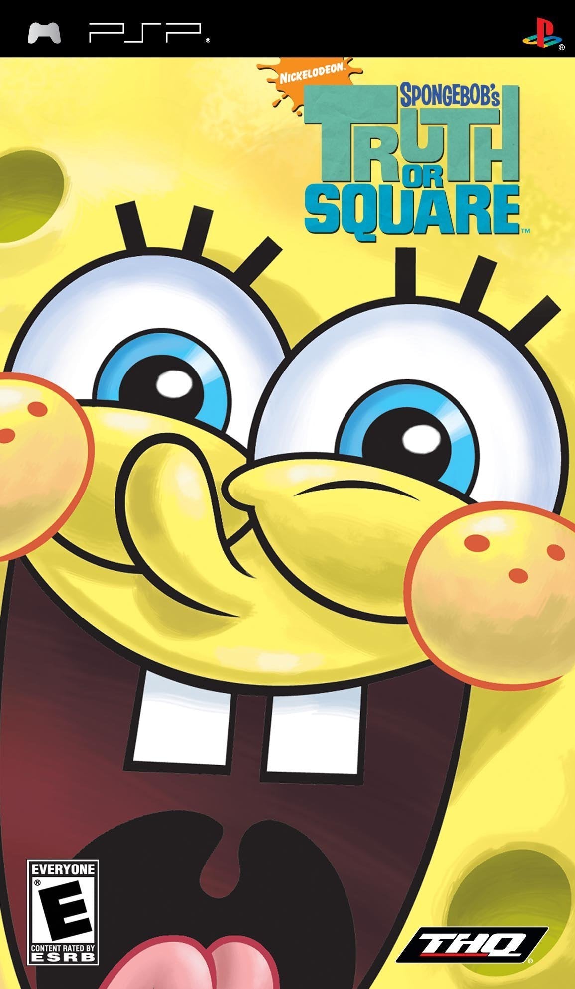 SpongeBob's Truth or Square Sony PSP Clear UMD Complete - Excellent