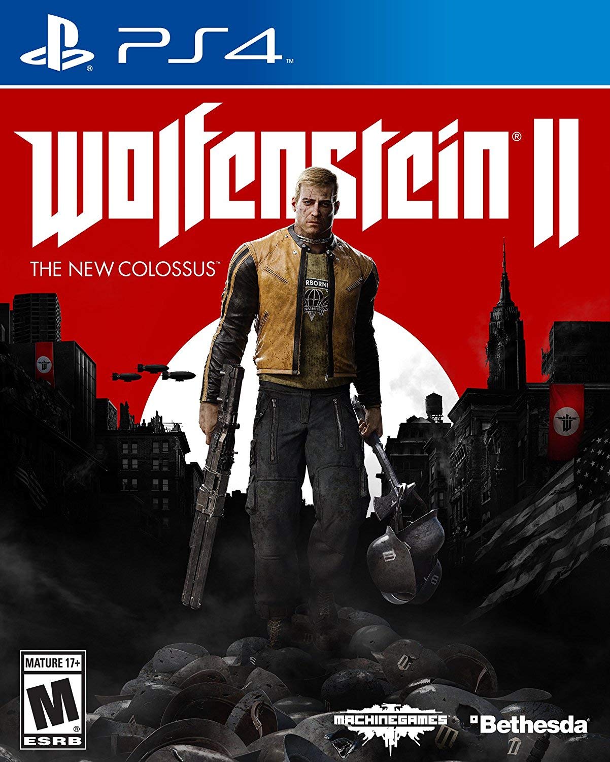 Wolfenstein II The New Colossus PS4 PlayStation 4 AD Complete CIB - Very Good