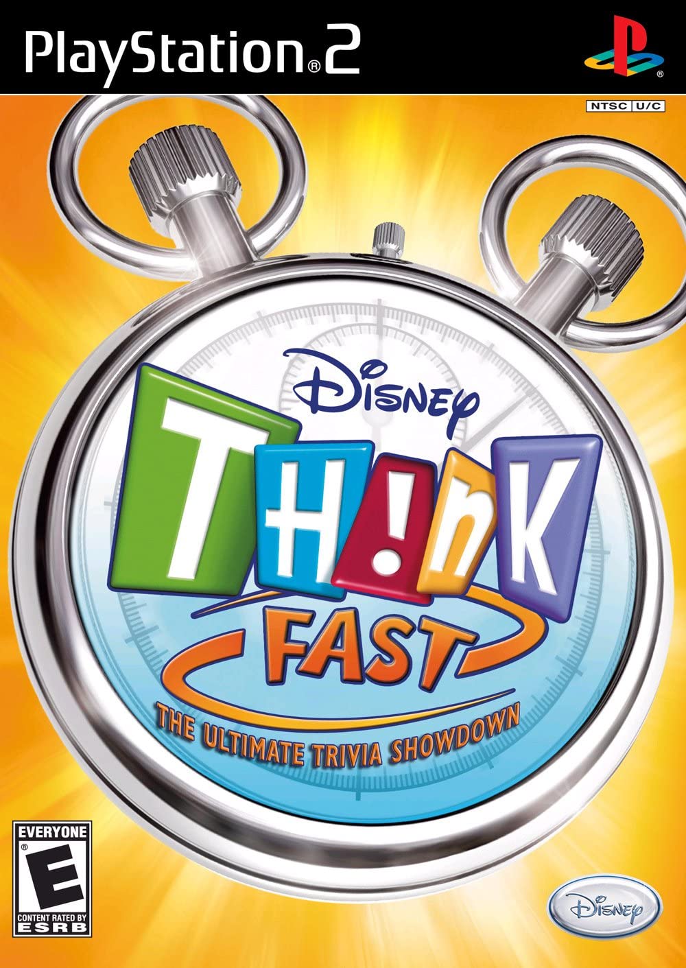 Disney Think Fast Software Only PS2 PlayStation 2 AD Complete CIB - Very Good