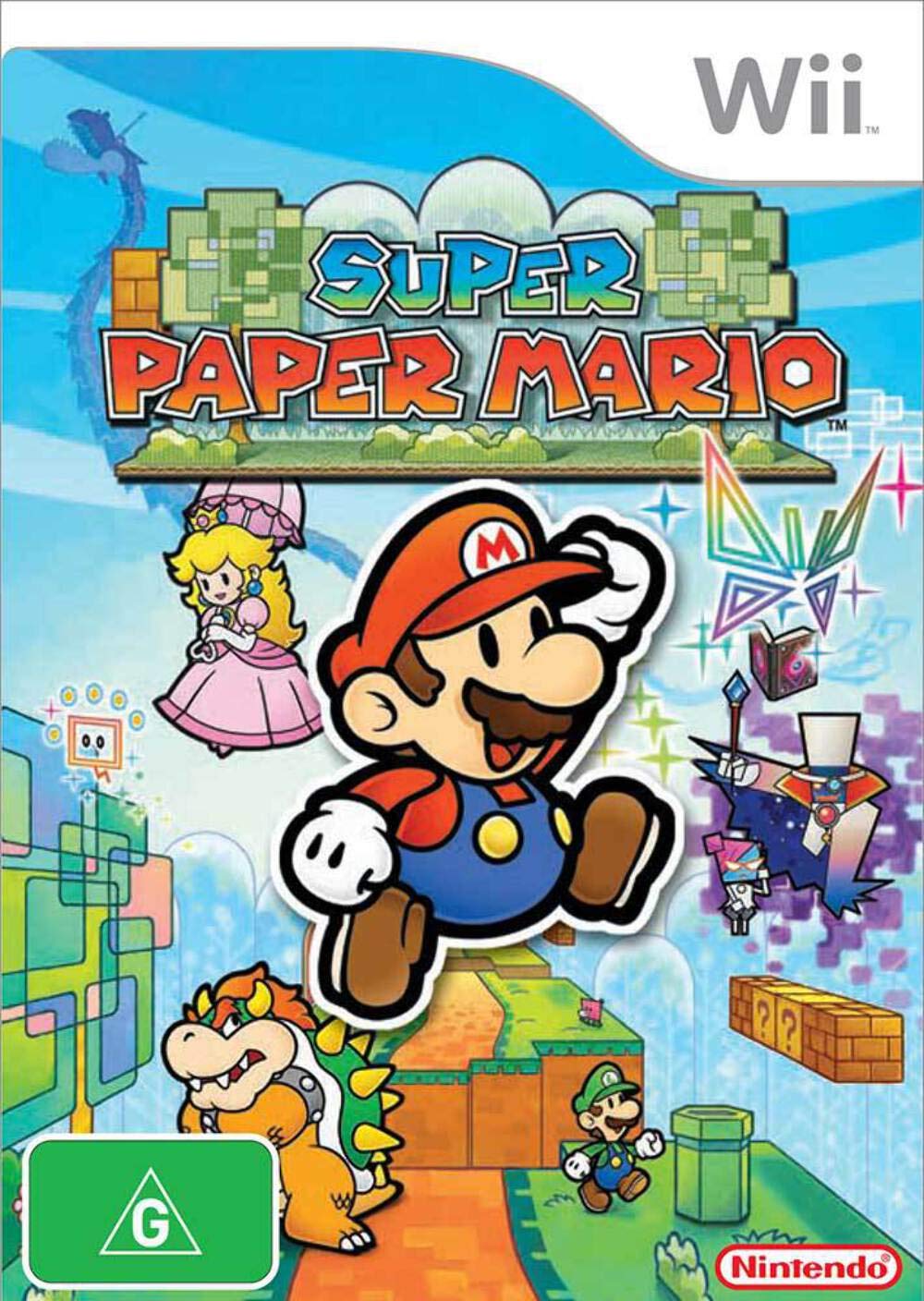 Super Paper Mario Nintendo Wii Complete - Excellent