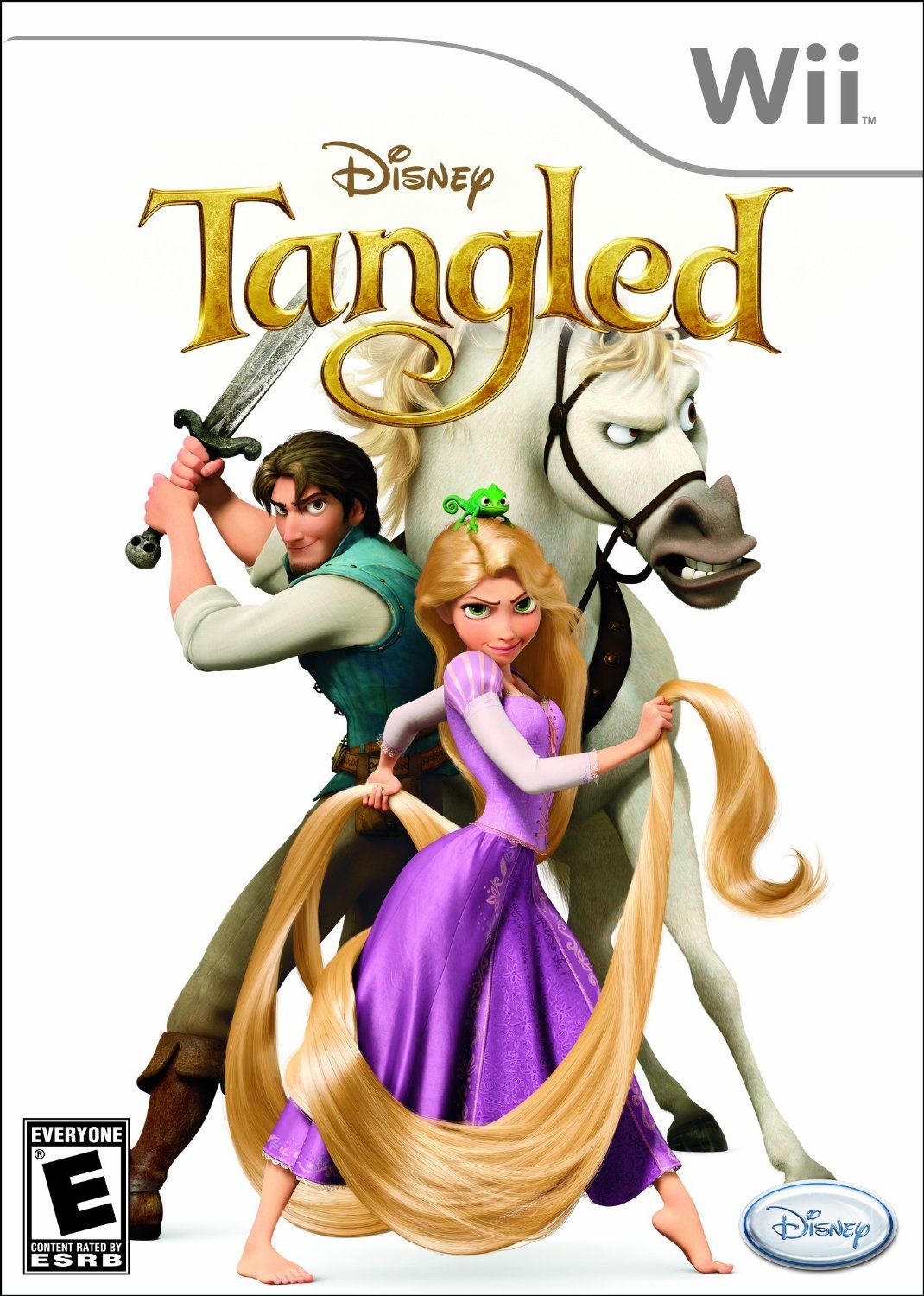 Disney Tangled Nintendo Wii AD Complete CIB - Very Good
