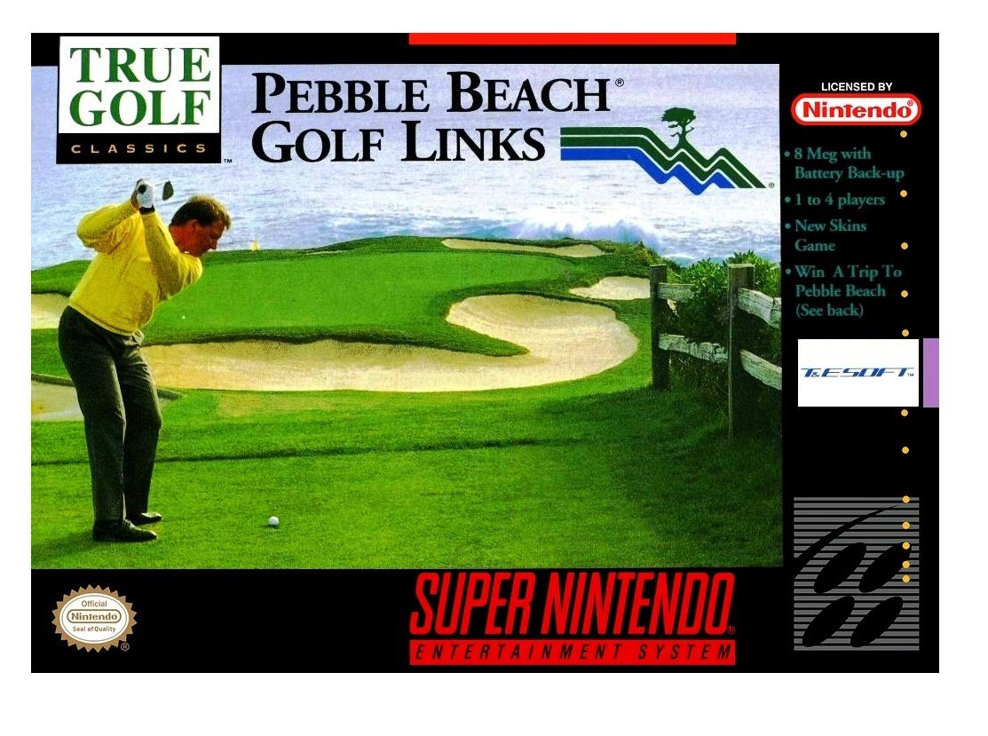 Pebble Beach Golf Links Super Nintendo SNES Cartridge Only Authentic / Tested - Very Good