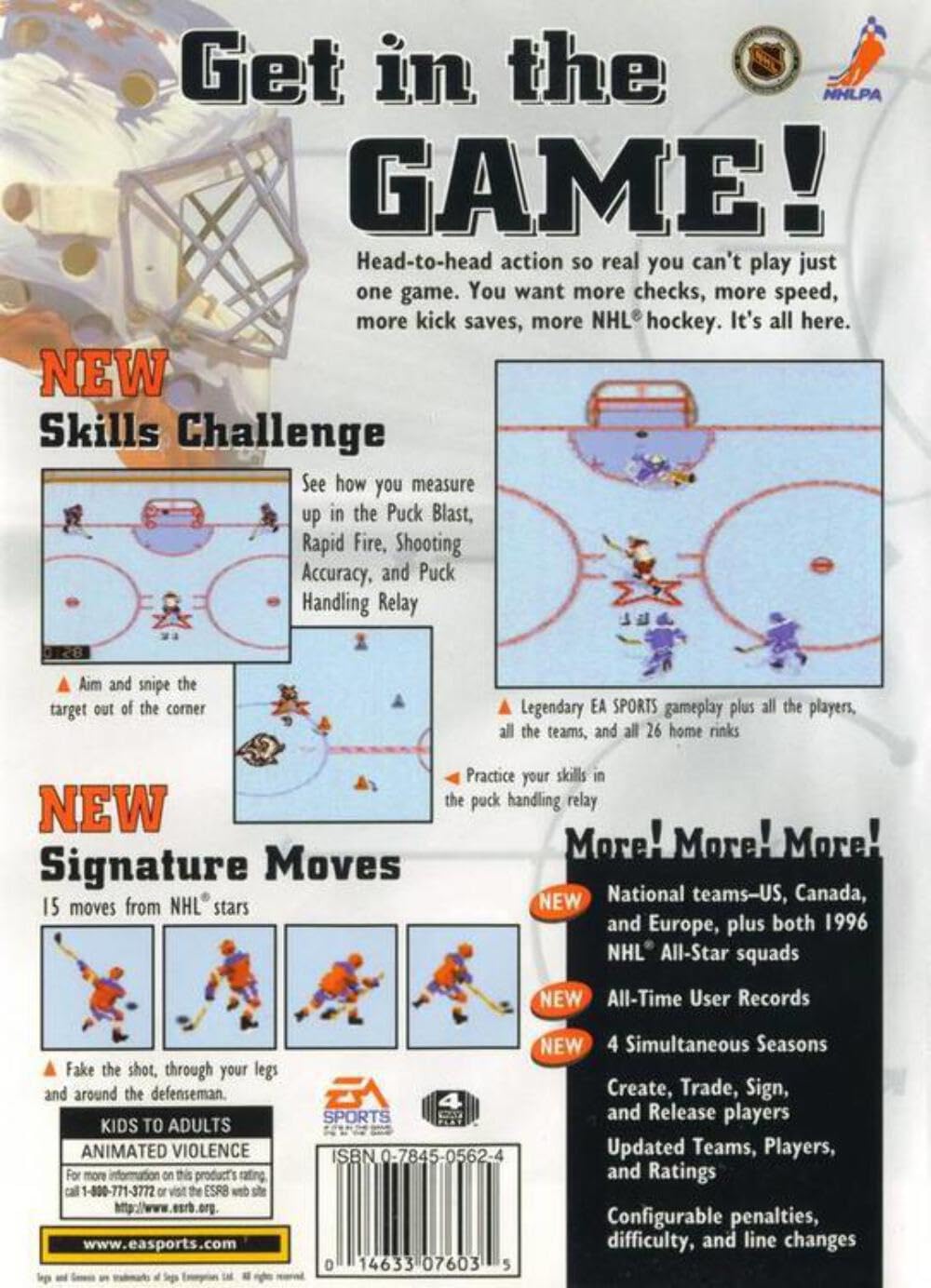 NHL '97 Sega Genesis - Very Good