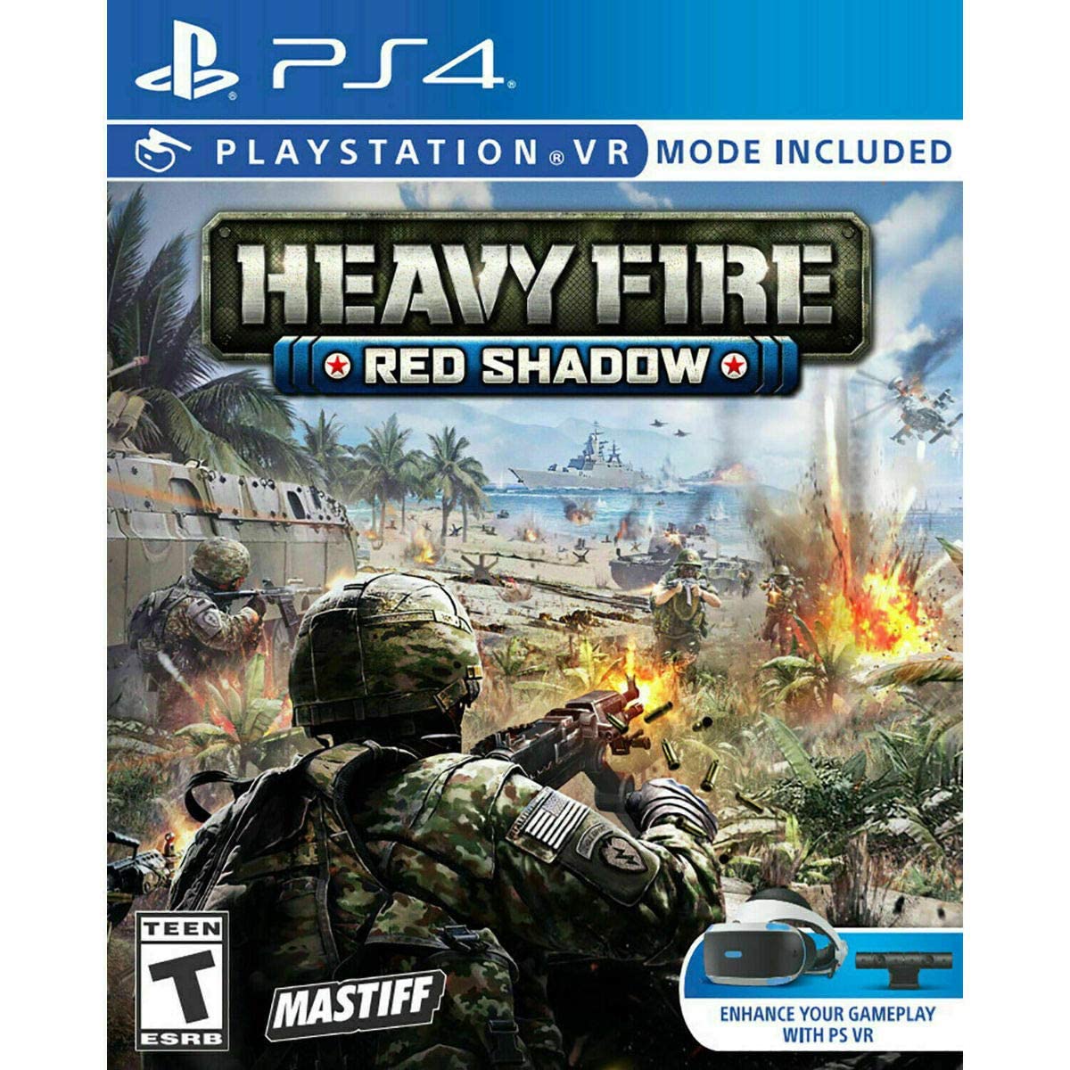 Heavy Fire Red Shadow PS4 PlayStation 4 AD Complete CIB - Very Good