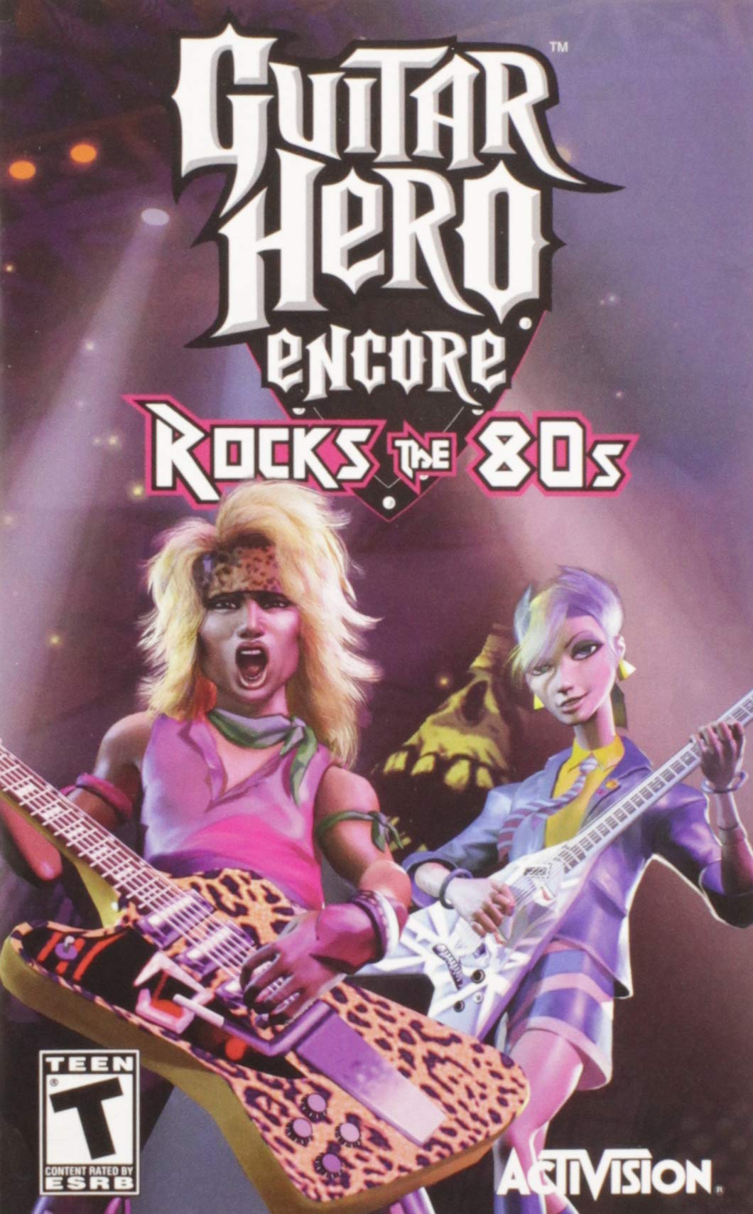 Guitar Hero Encore Rocks the 80s PS2 PlayStation 2 + Poster - Like New