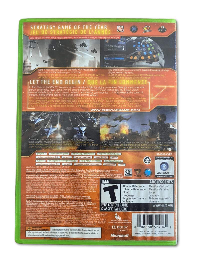 Tom Clancy End War Xbox 360 - Very Good