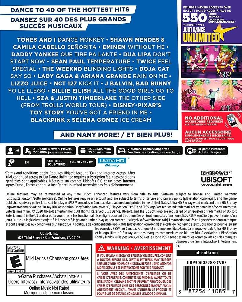 Just Dance 2021 PS5 PlayStation 5 - Like New