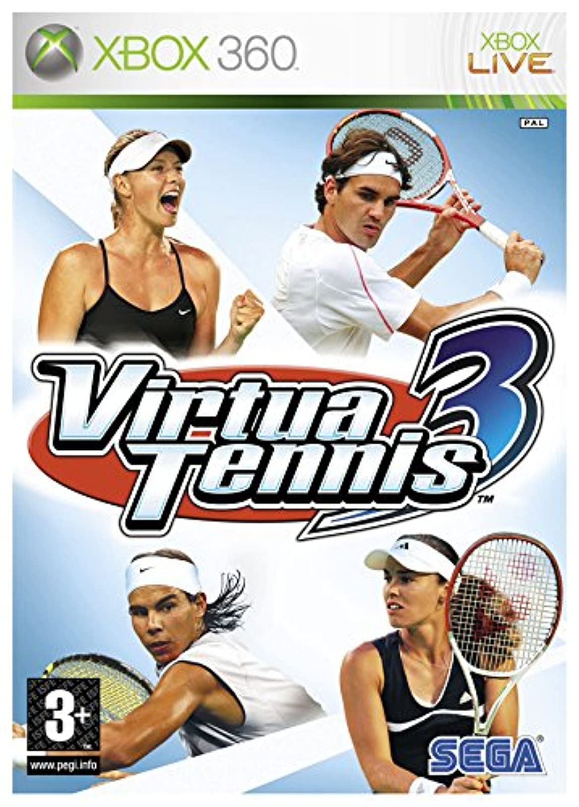 Virtua Tennis 3 Xbox 360 Rental Art - Very Good