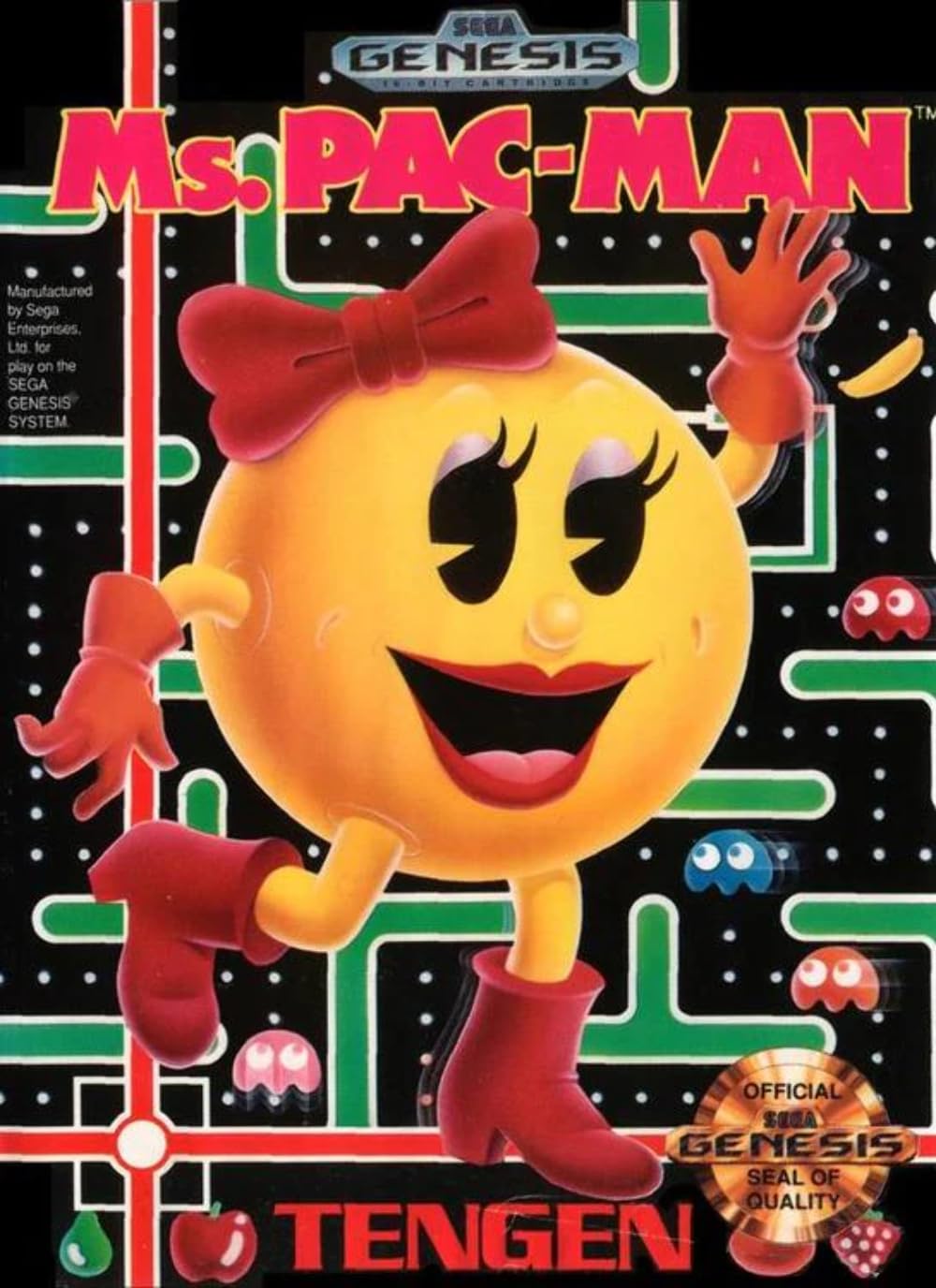 Ms. Pac-man Sega Genesis - Excellent