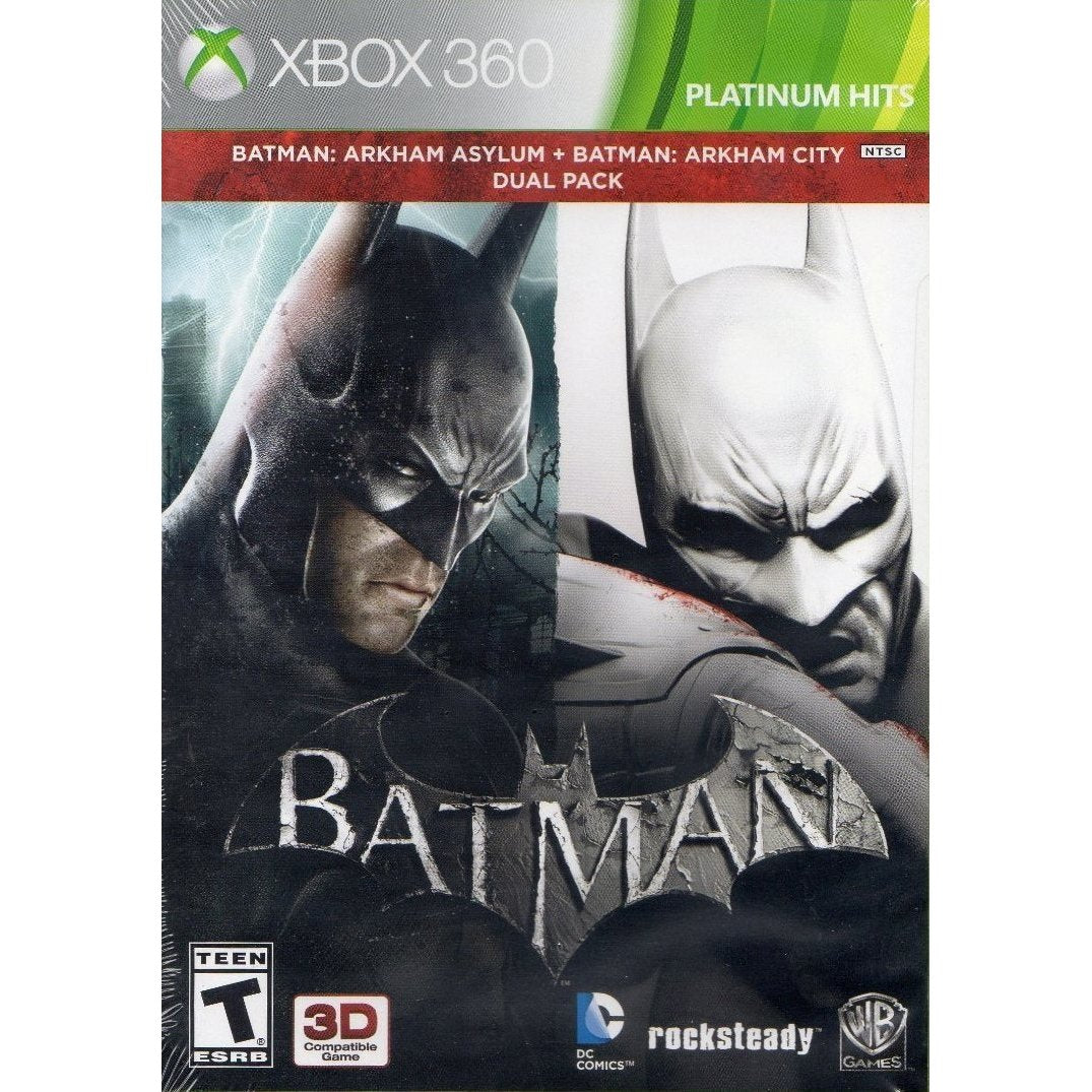 Batman Arkham Asylum + Batman Arkham City Dual Pack Xbox 360 PH CIB - Excellent