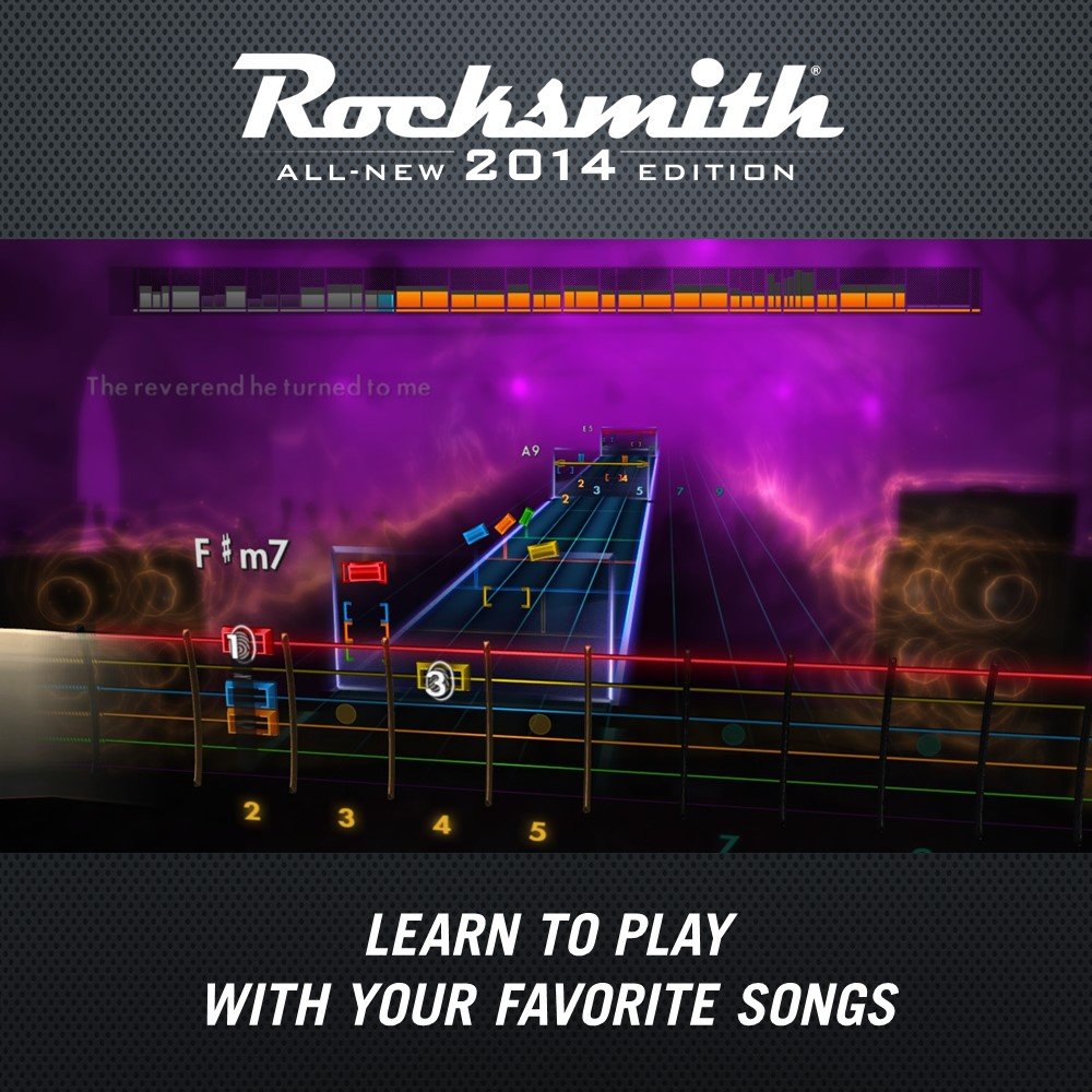 Rocksmith 2014 Edition Alt Art PS3 PlayStation 3 + Stickers - Like New